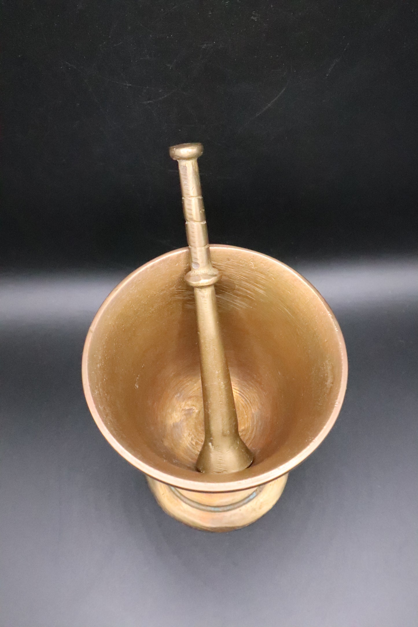 VINTAGE BRASS MORTAR W/ PESTLE