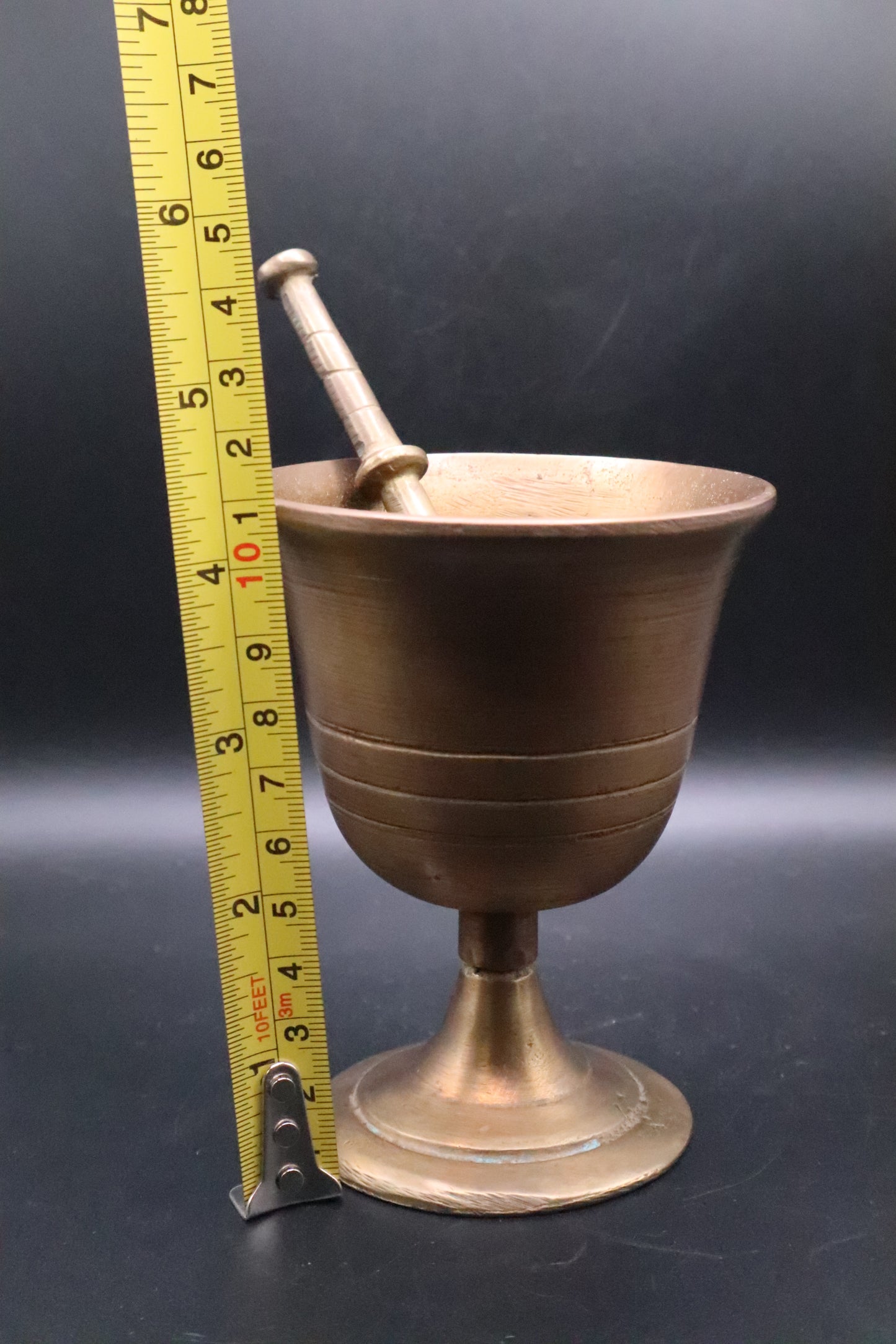 VINTAGE BRASS MORTAR W/ PESTLE