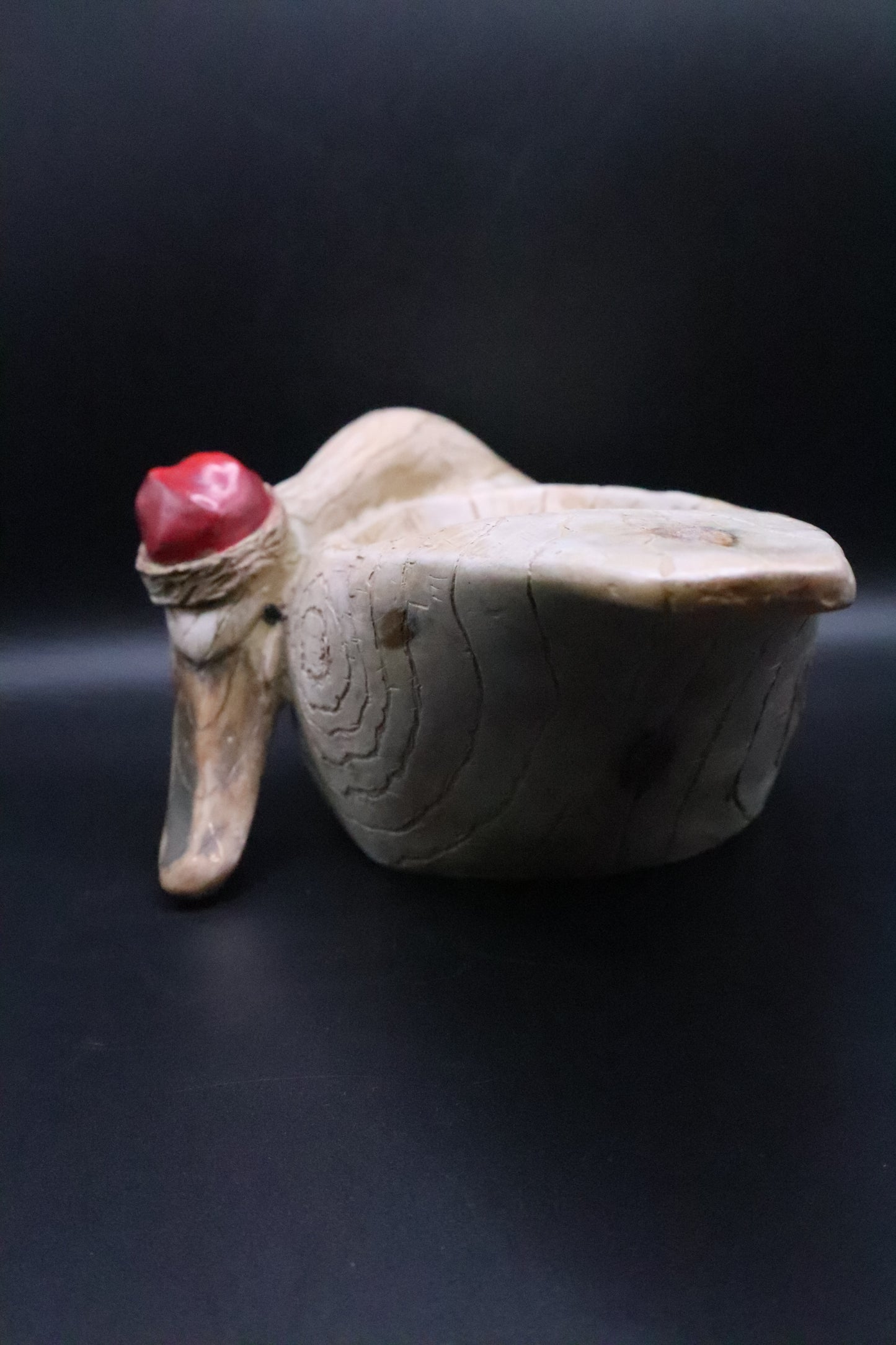 CHRISTMAS WOODEN DUCK CANDLE HOLDER