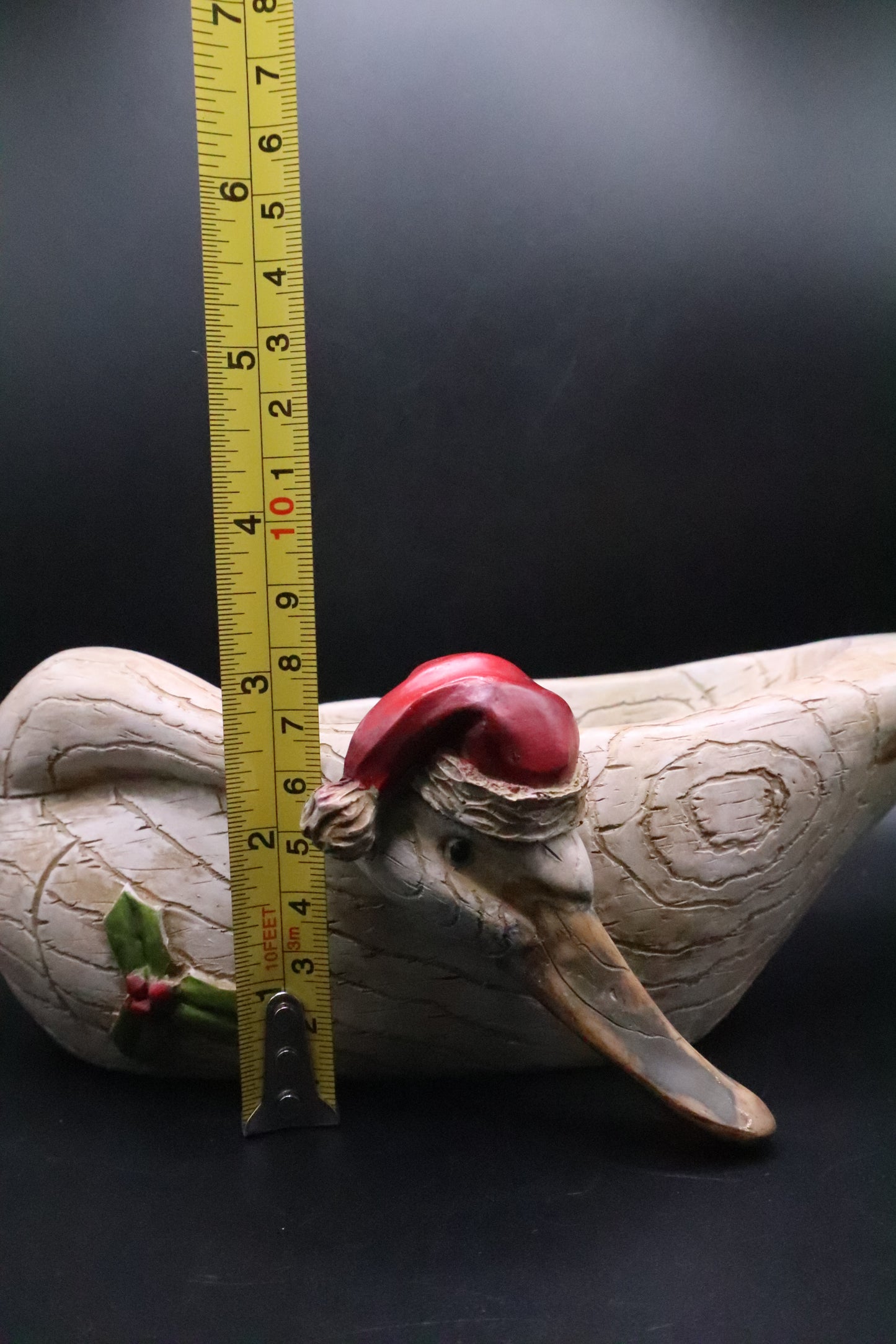 CHRISTMAS WOODEN DUCK CANDLE HOLDER