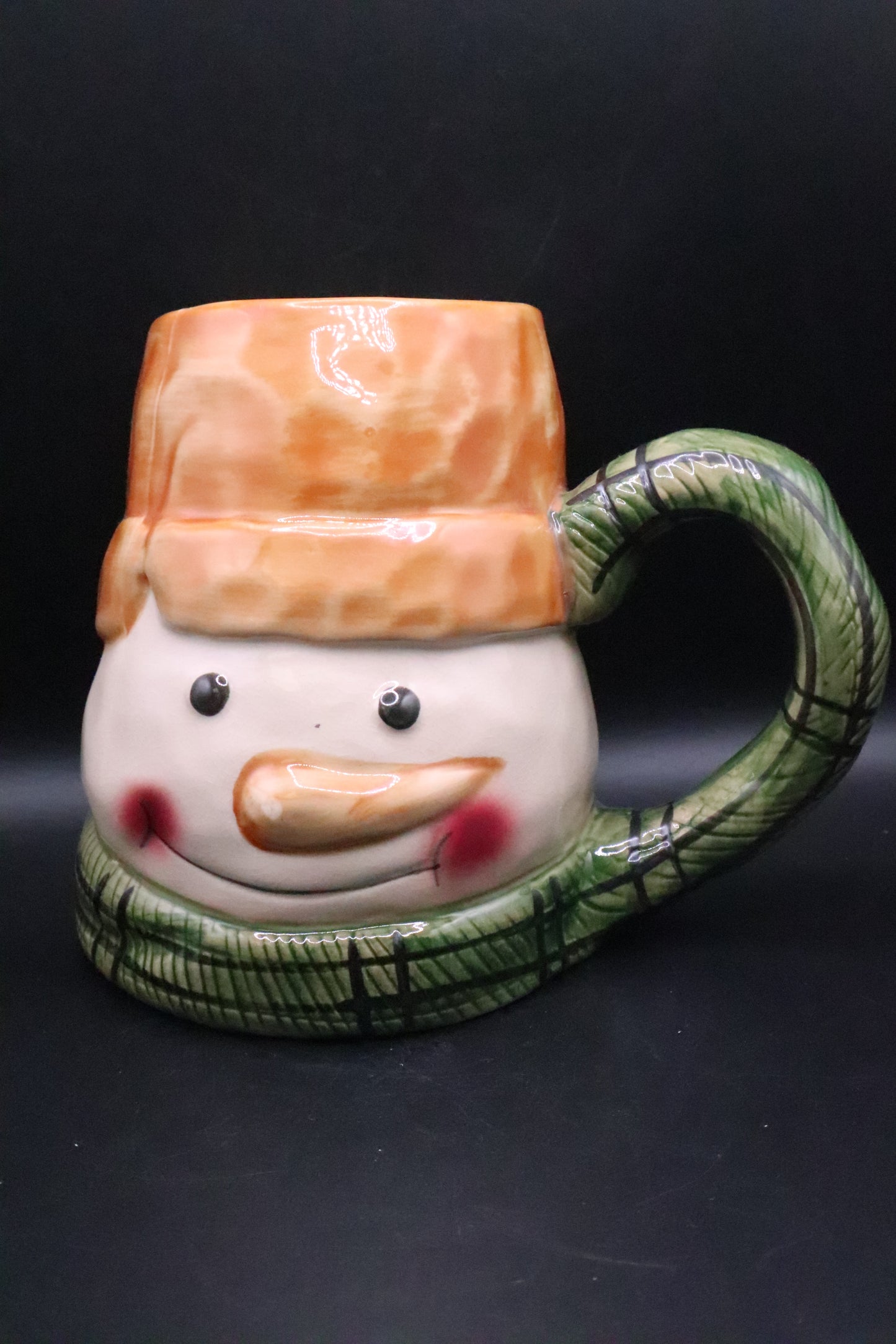 3D WCL VINTAGE LARGE CERAMIC SNOWMAN HOLIDAY COFFEE MUG