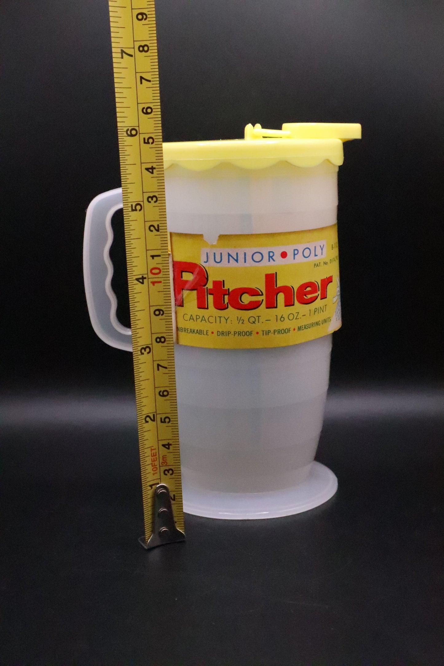 VINTAGE BLISSCRAFT OF HOLLYWOOD PITCHER WITH YELLOWTOP