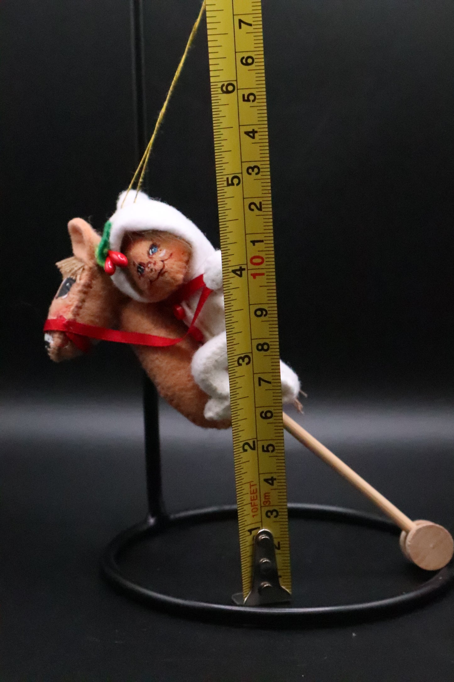 ANNALEE 3" PJ KID ON STICK HORSE 2010