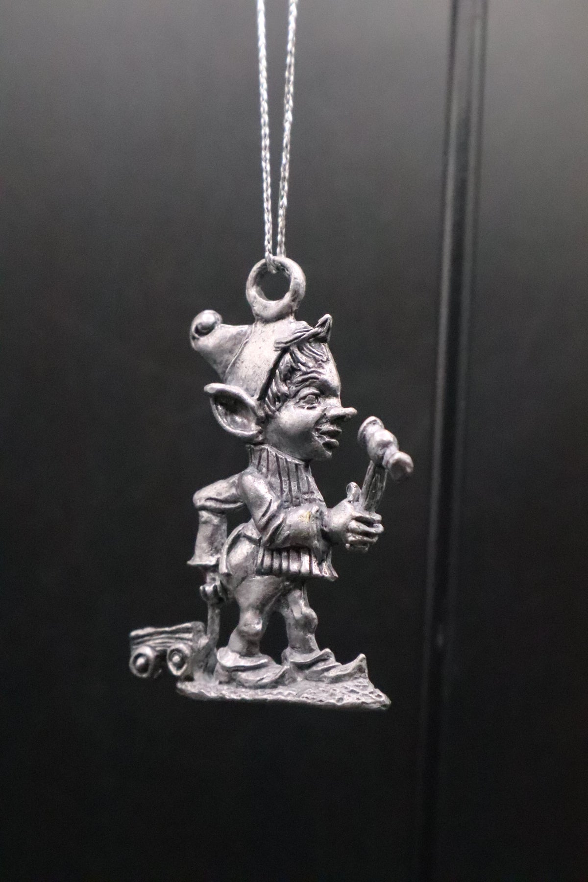 VINTAGE PEWTER ELF ORNAMENT