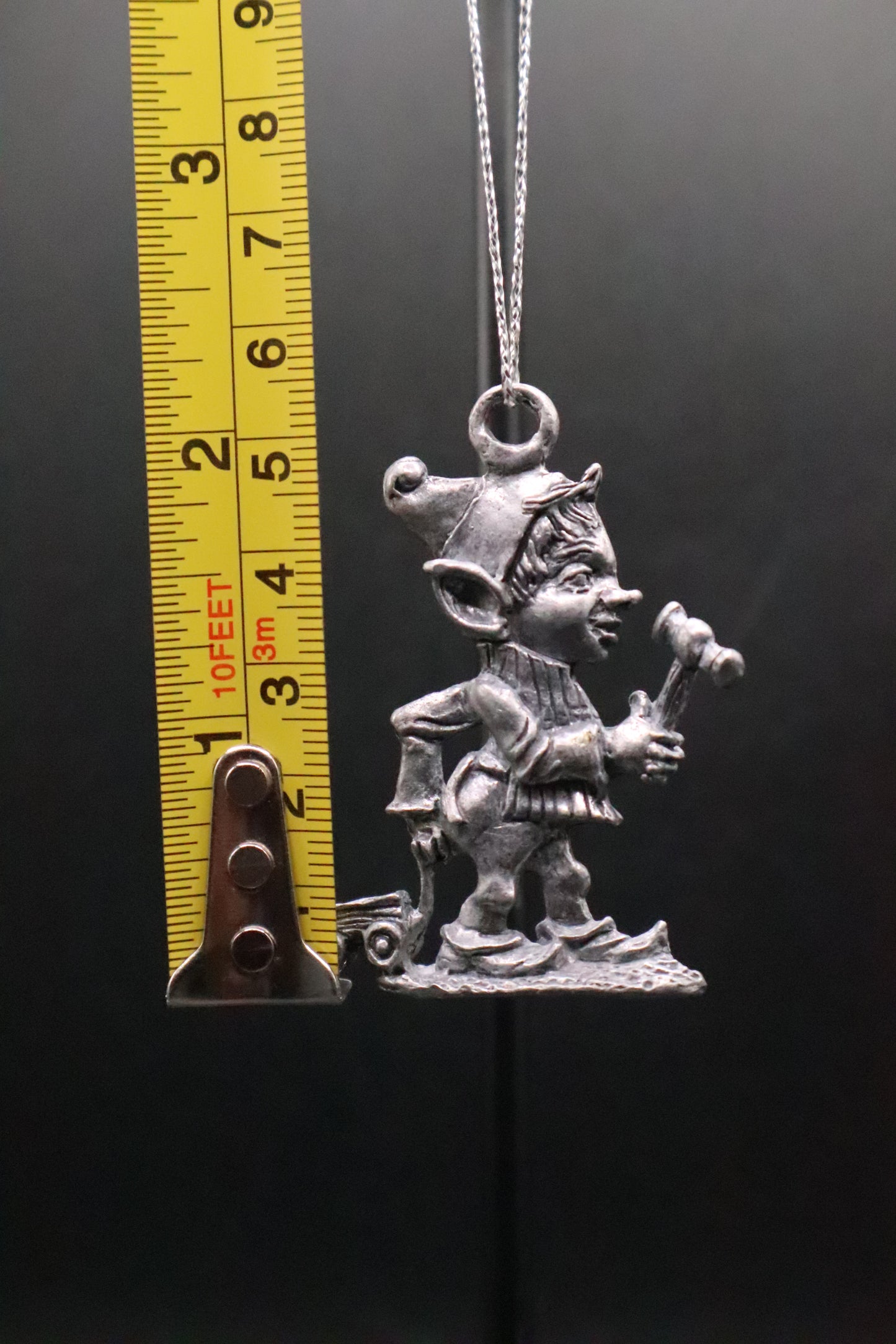 VINTAGE PEWTER ELF ORNAMENT