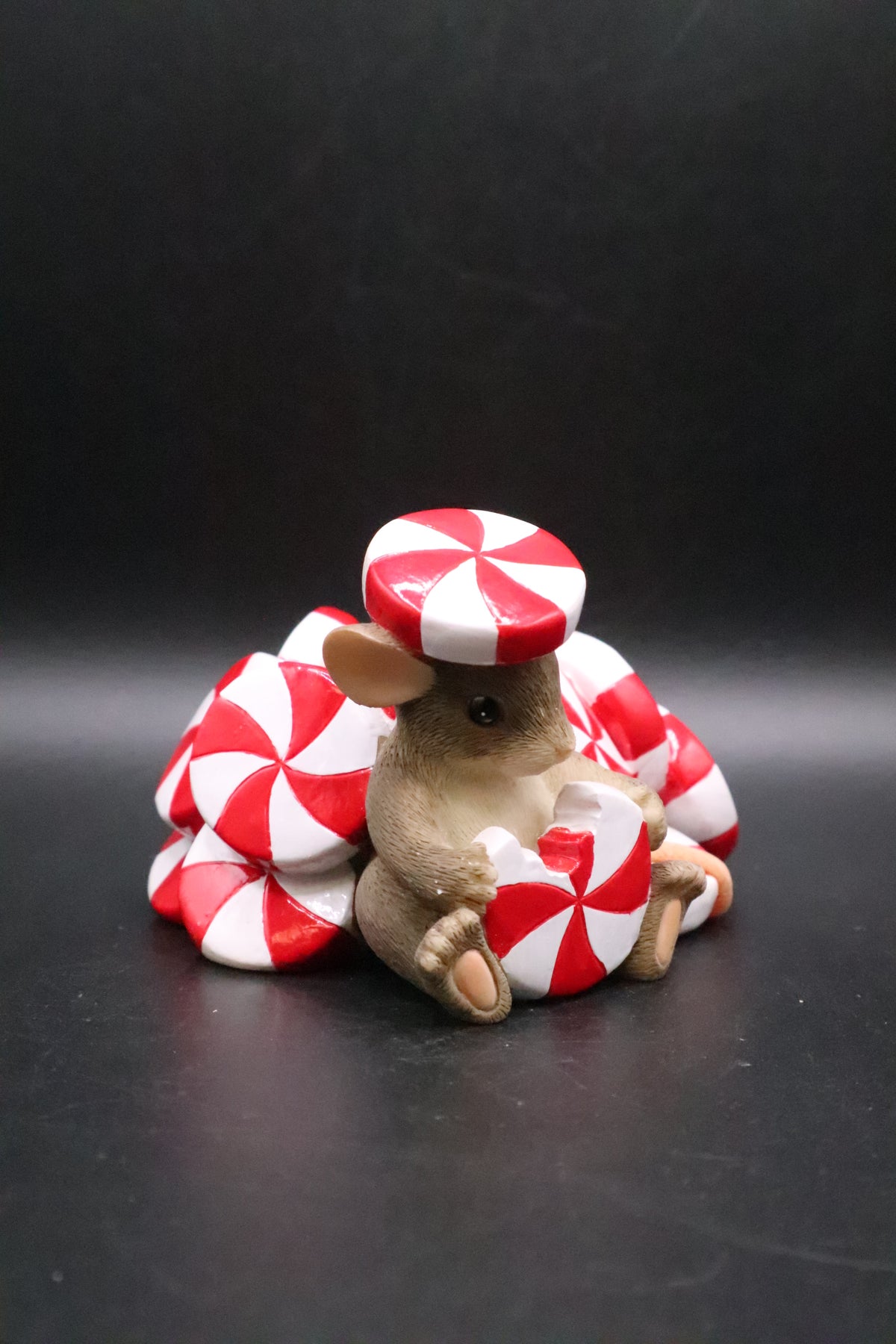 CHARMING TALES CANDY CANE CANDLE HOLDER