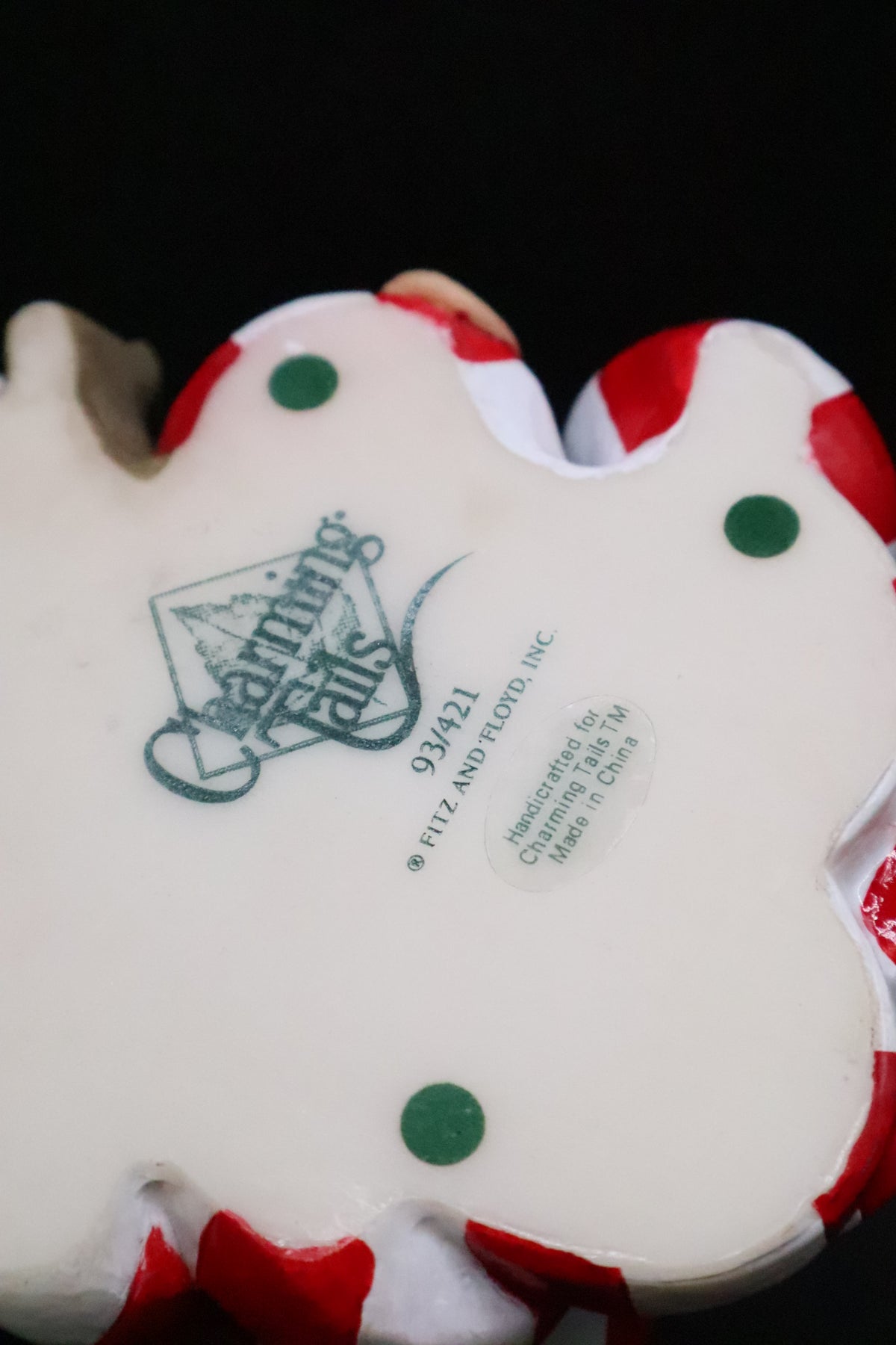 CHARMING TALES CANDY CANE CANDLE HOLDER