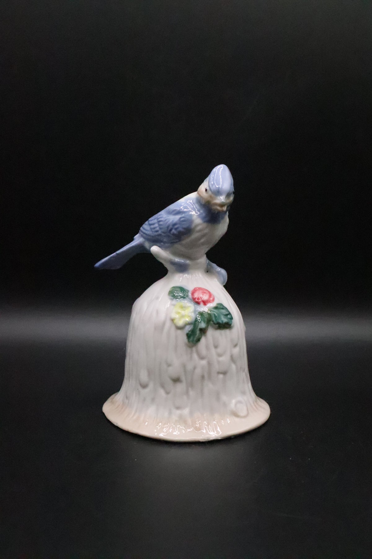 VINTAGE PORCELAIN BLUE BIRD BELL
