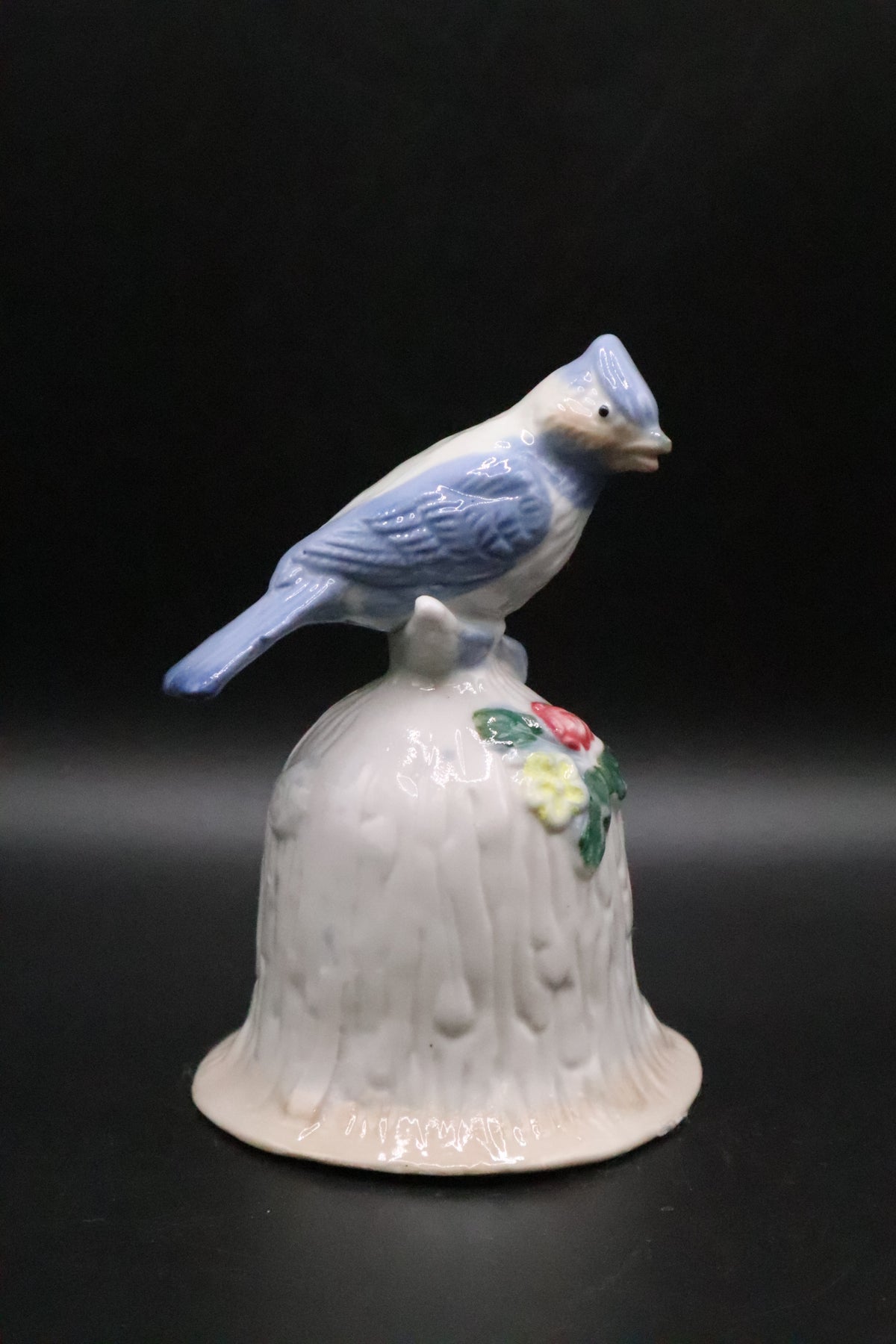 VINTAGE PORCELAIN BLUE BIRD BELL