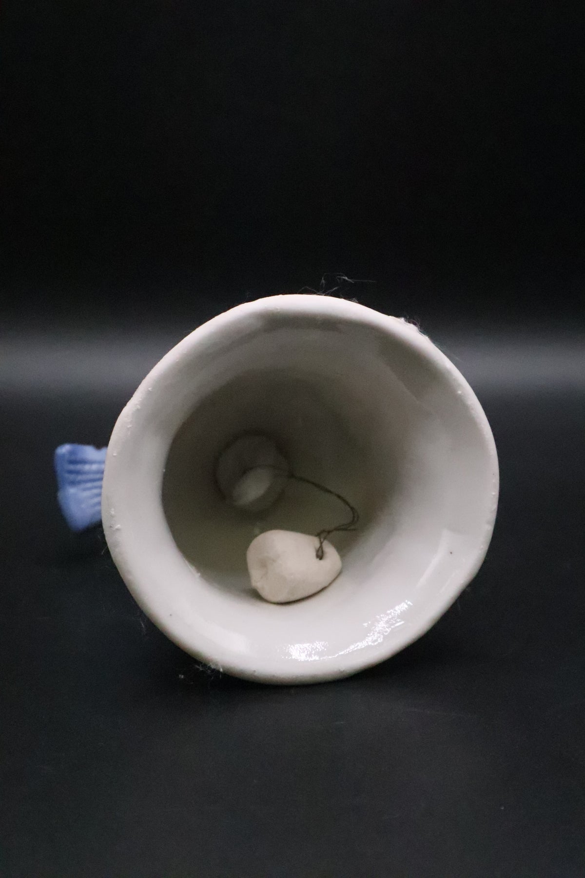 VINTAGE PORCELAIN BLUE BIRD BELL