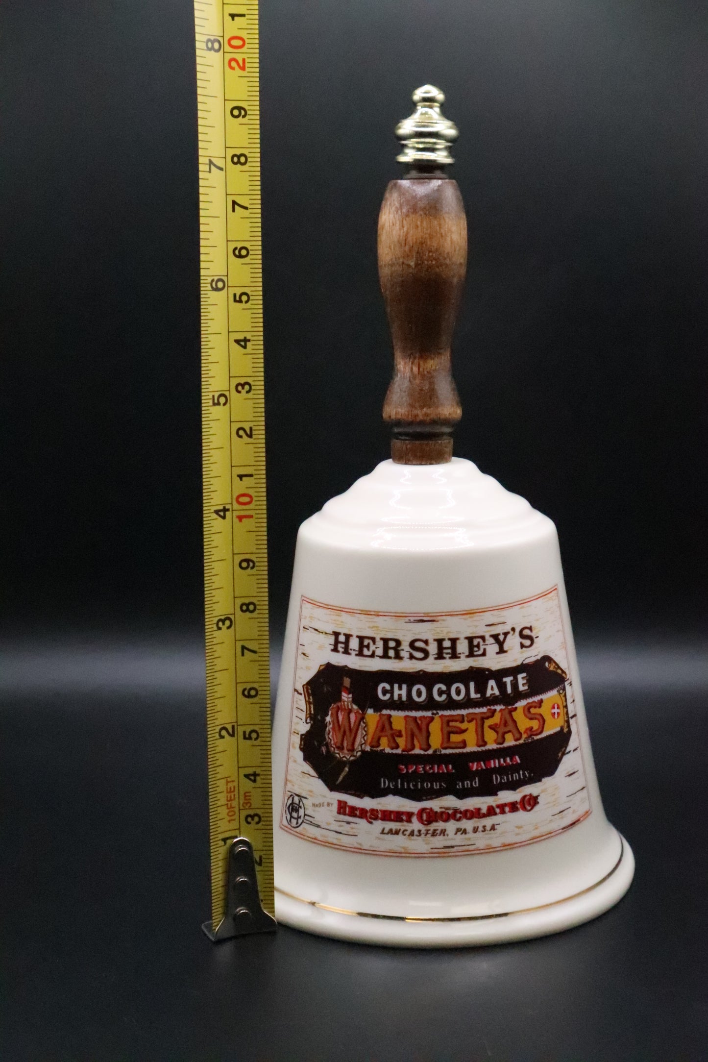 VINTAGE HERSHEY'S CHOCOLATE WANETAS PORCELAIN BELL