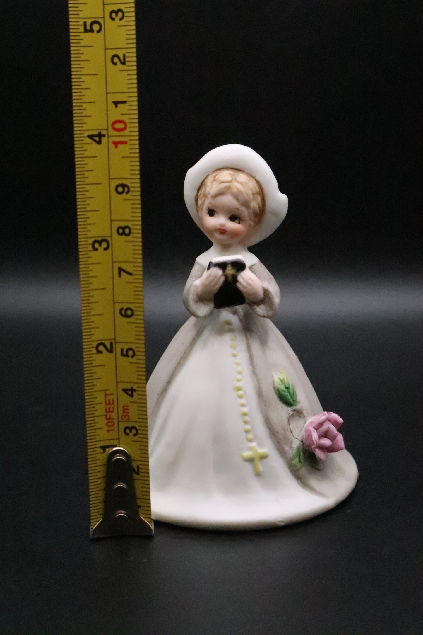 VINTAGE BISQUE CERAMIC NUN BELL