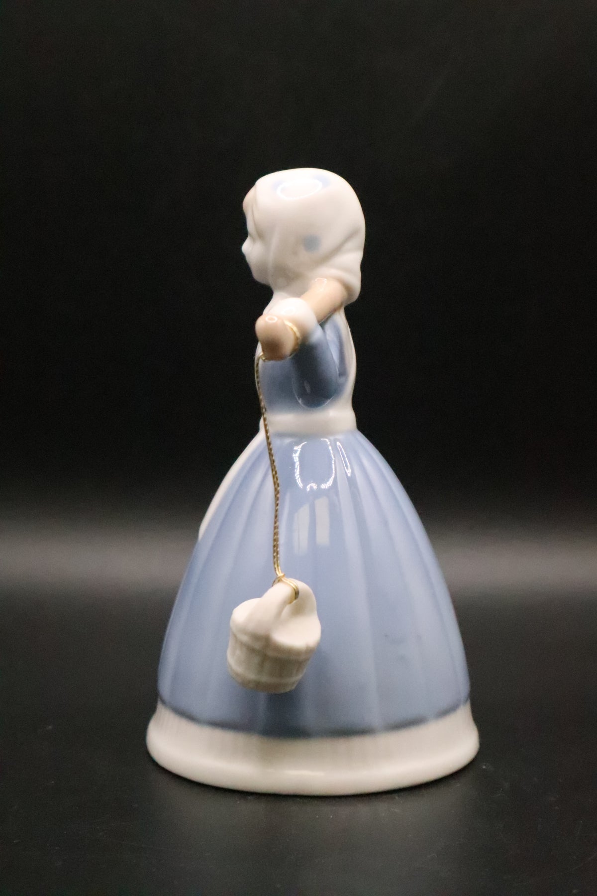 VINTAGE PORCELAIN DUTCH GIRL WATER BUCKETS BELL