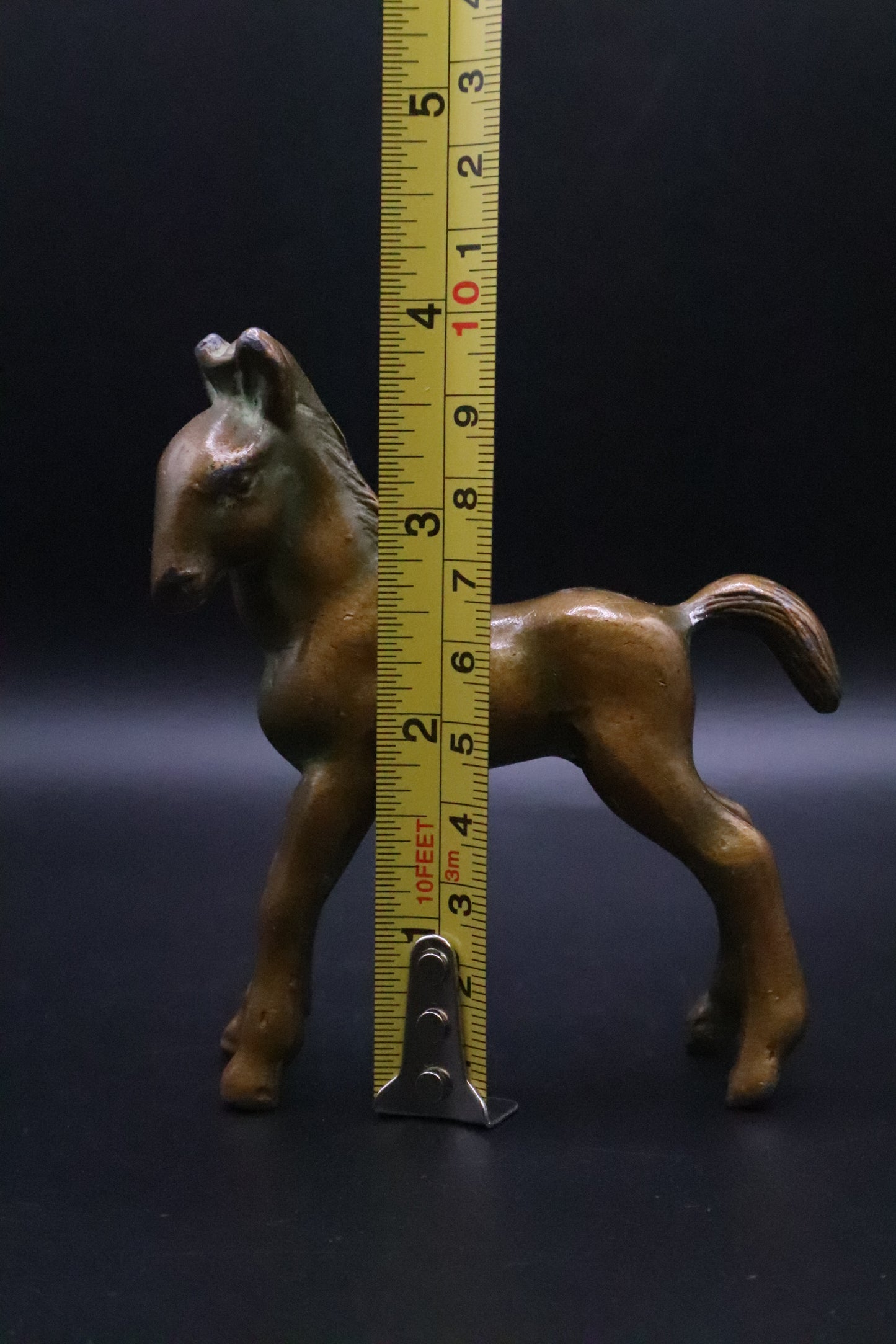 VINTAGE BRASS/BRONZE FOAL HORSE FIGURINE