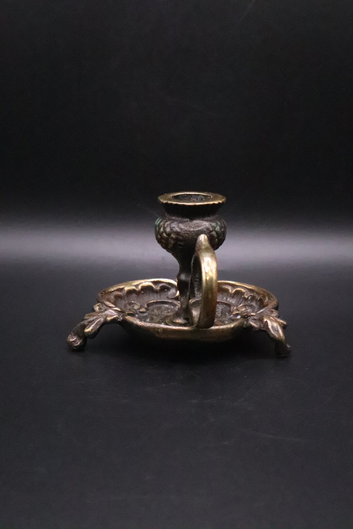 VINTAGE BRASS THISTLE CANDLEHOLDER