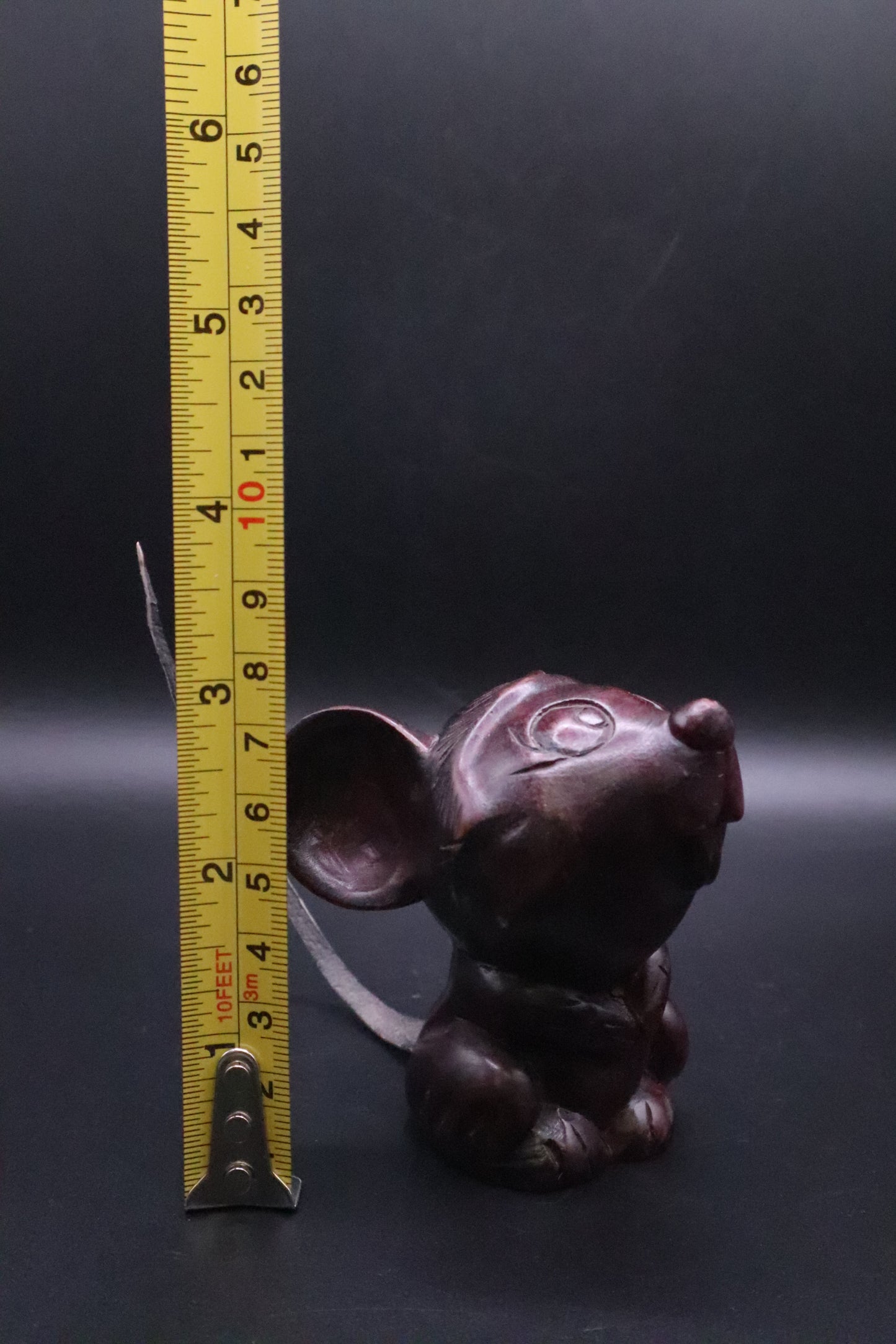 VINTAGE JAPANESE WOOD CARVED MOUSE
