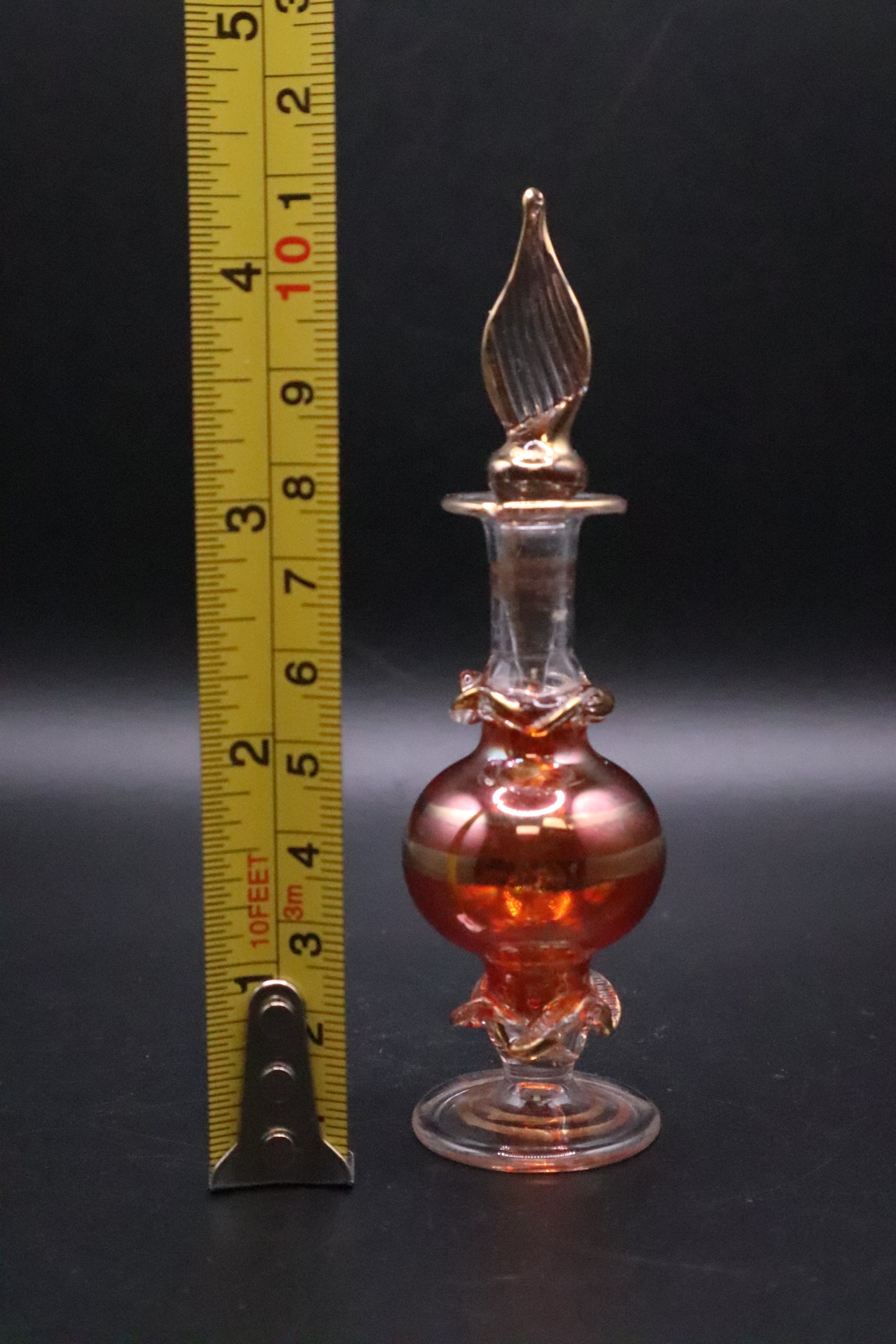 EGYPTIAN HAND BLOWN GLASS PERFUME BOTTLE