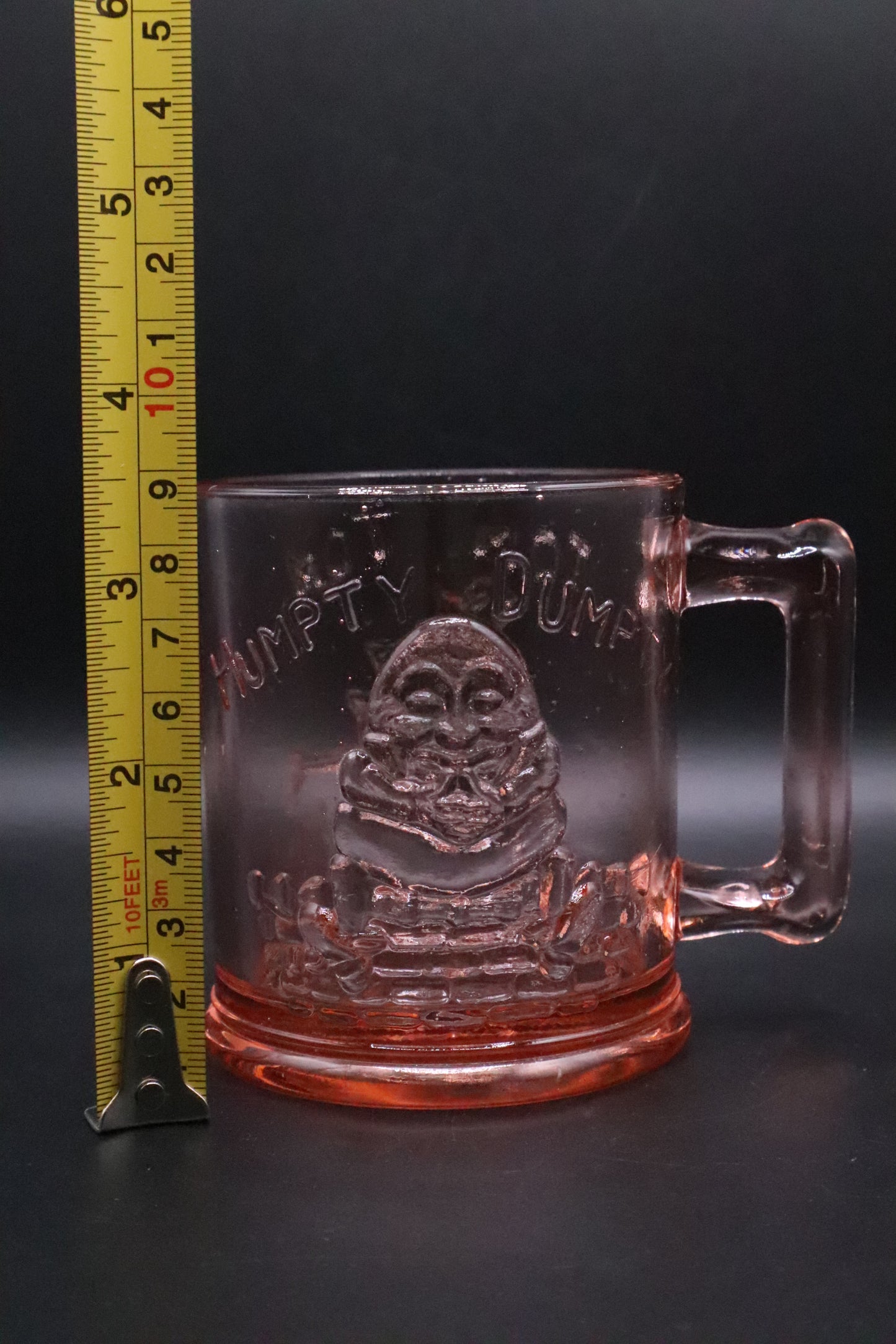 VINTAGE INDIANA DEPRESSION PINK GLASS HUMPTY DUMPTY AND TOM TOM