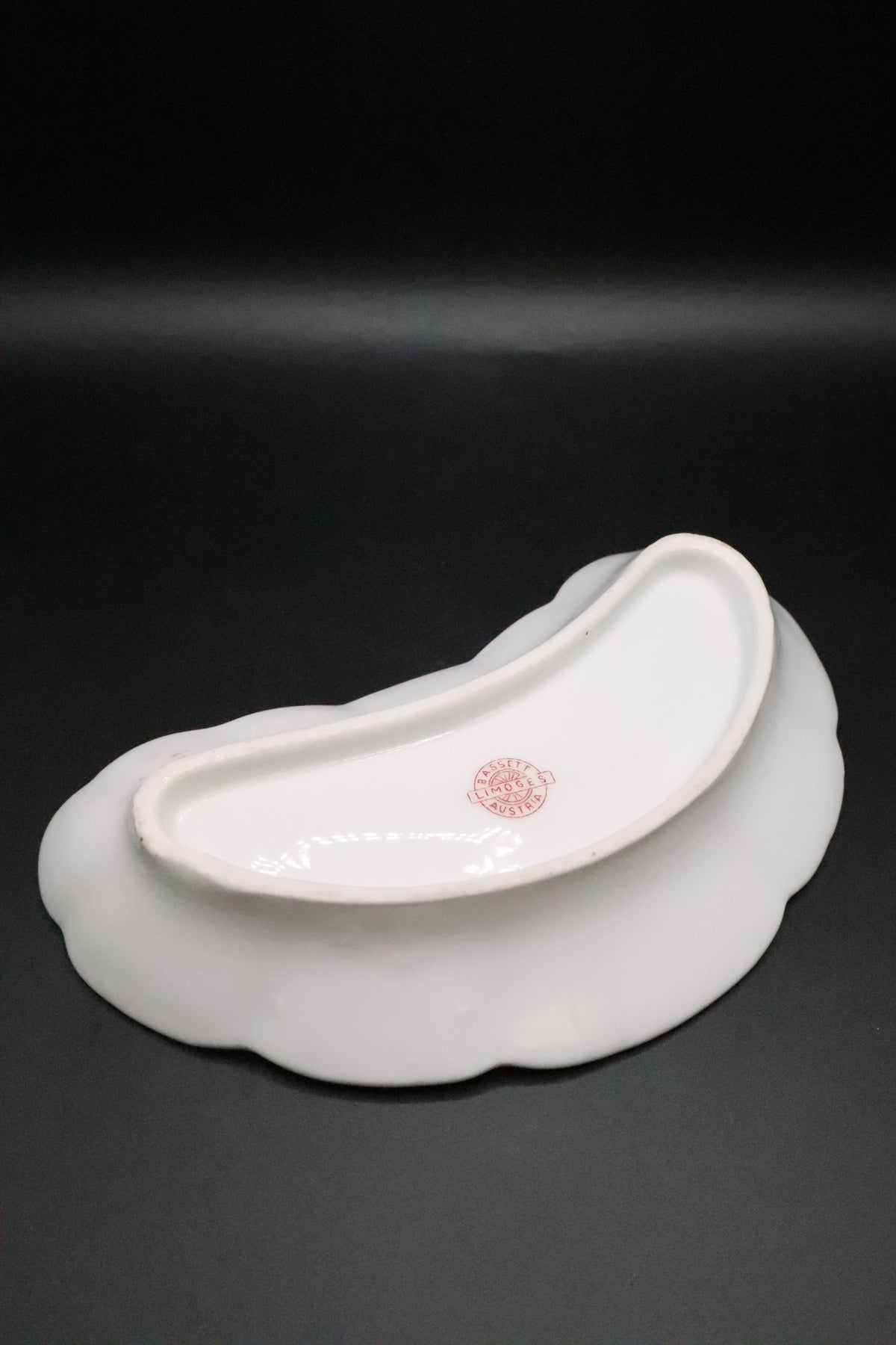 BASSETT AUSTRIA LIMOGES FLORAL BONE DISH SET OF 3