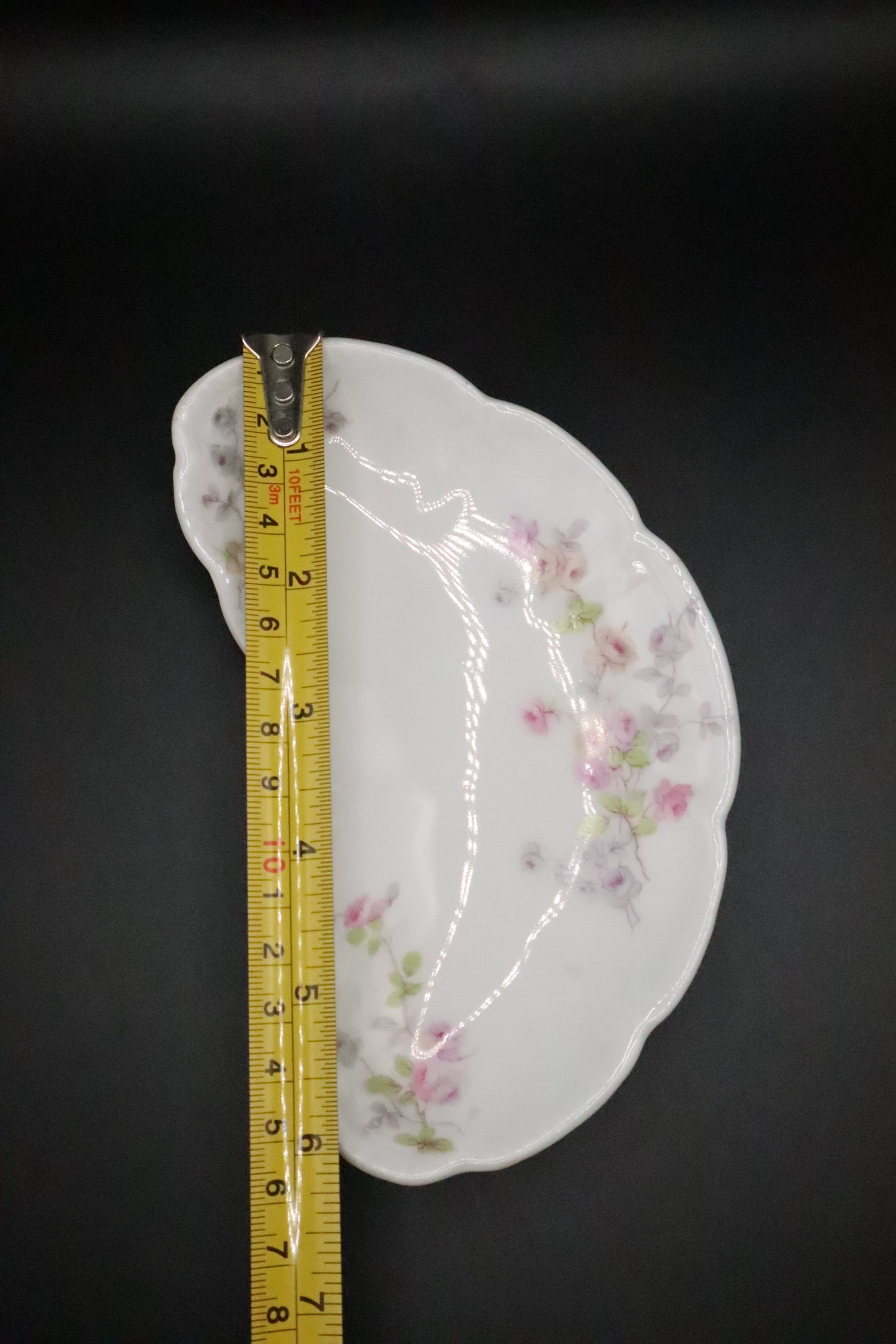 BASSETT AUSTRIA LIMOGES FLORAL BONE DISH SET OF 3