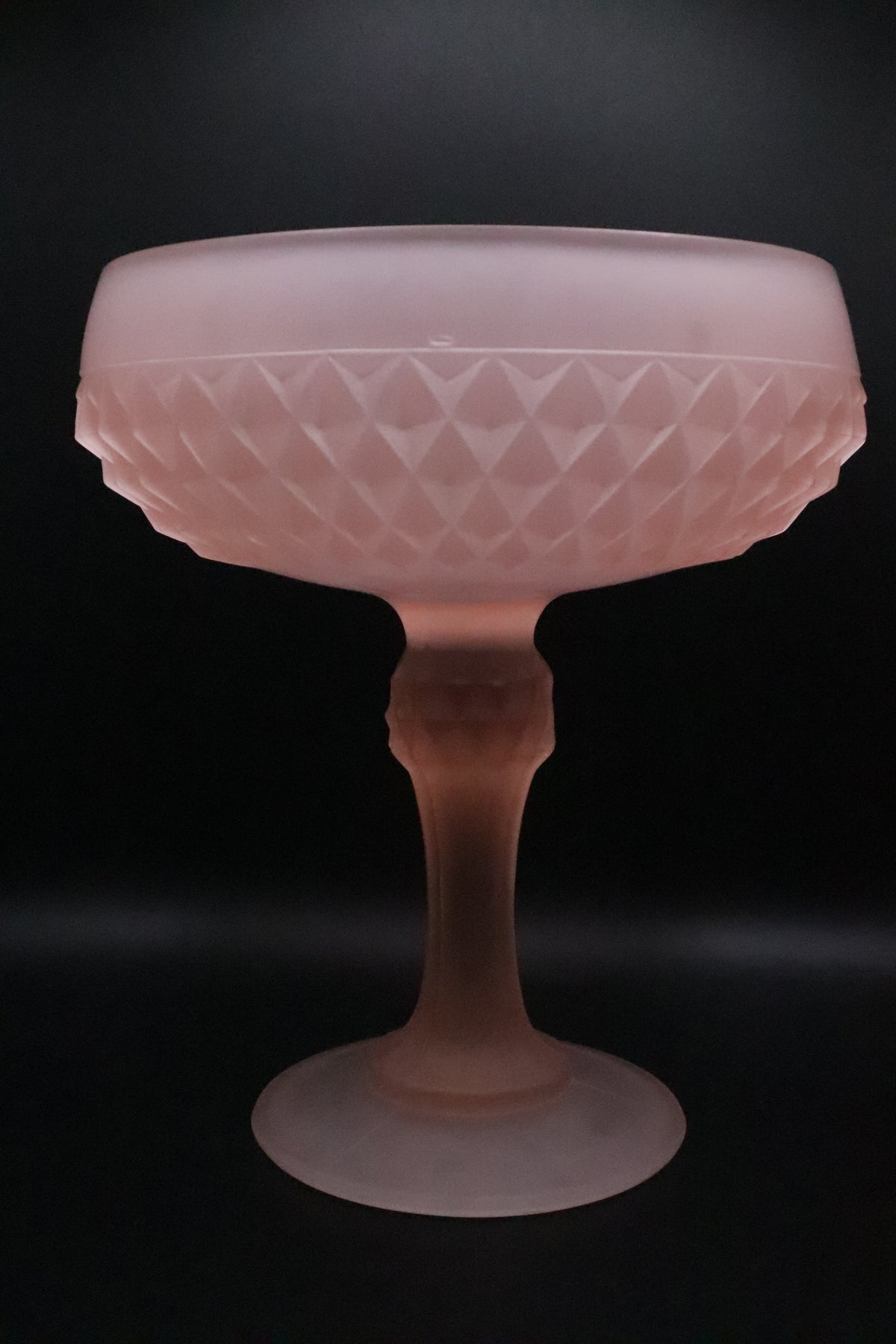 INDIANA PINK SATIN GLASS PEDESTAL