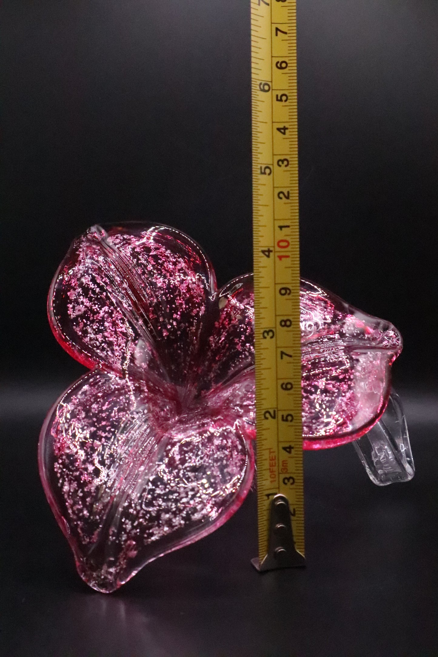 MURANO GLASS PINK FLOWER