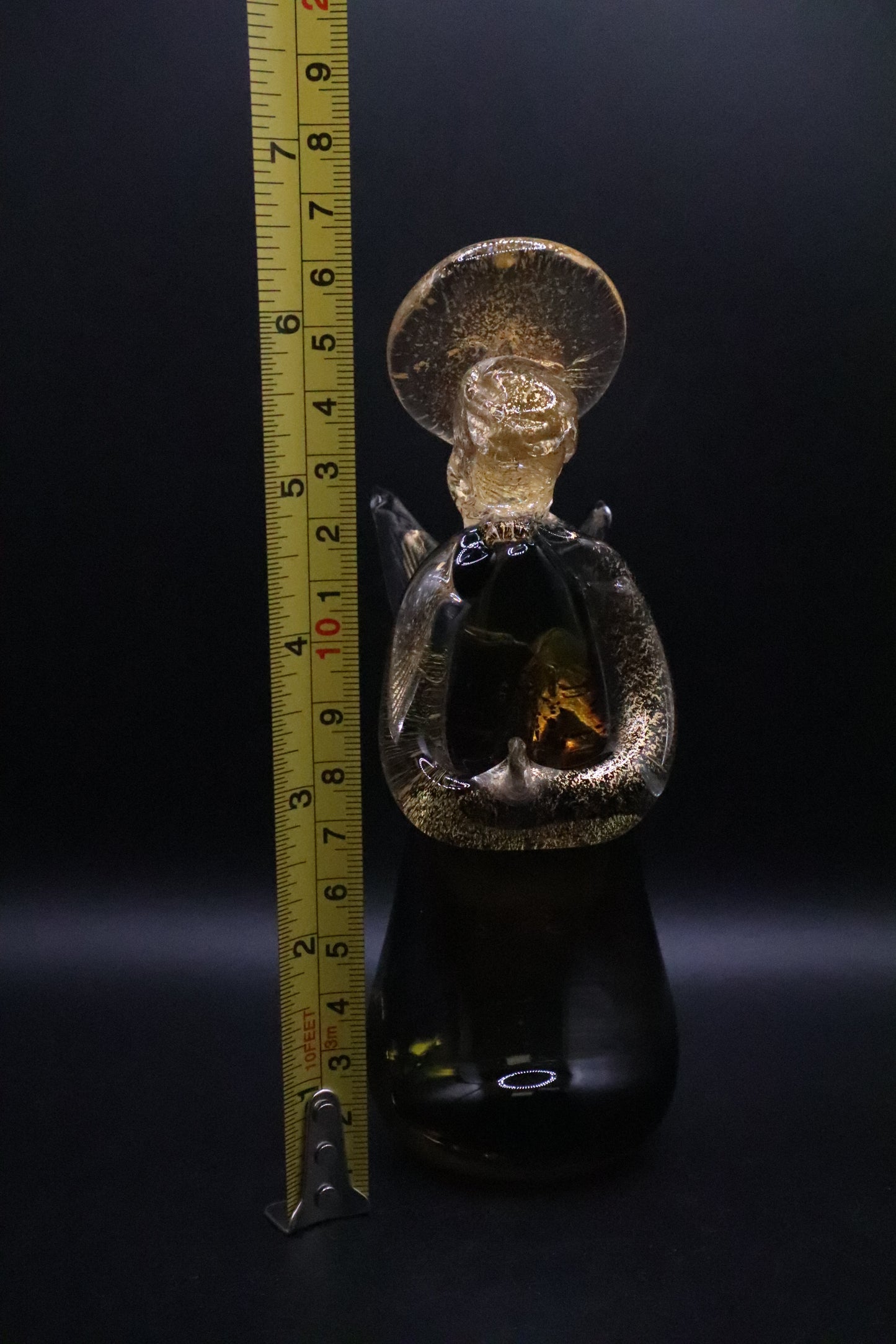 MURANO AMBER GOLD ANGEL FIGURINE