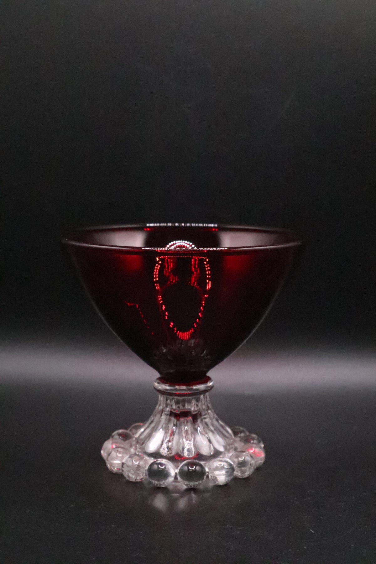 RUBY RED BOOPIE SHERBET GLASS ANCHOR HOCKING SET OF 4