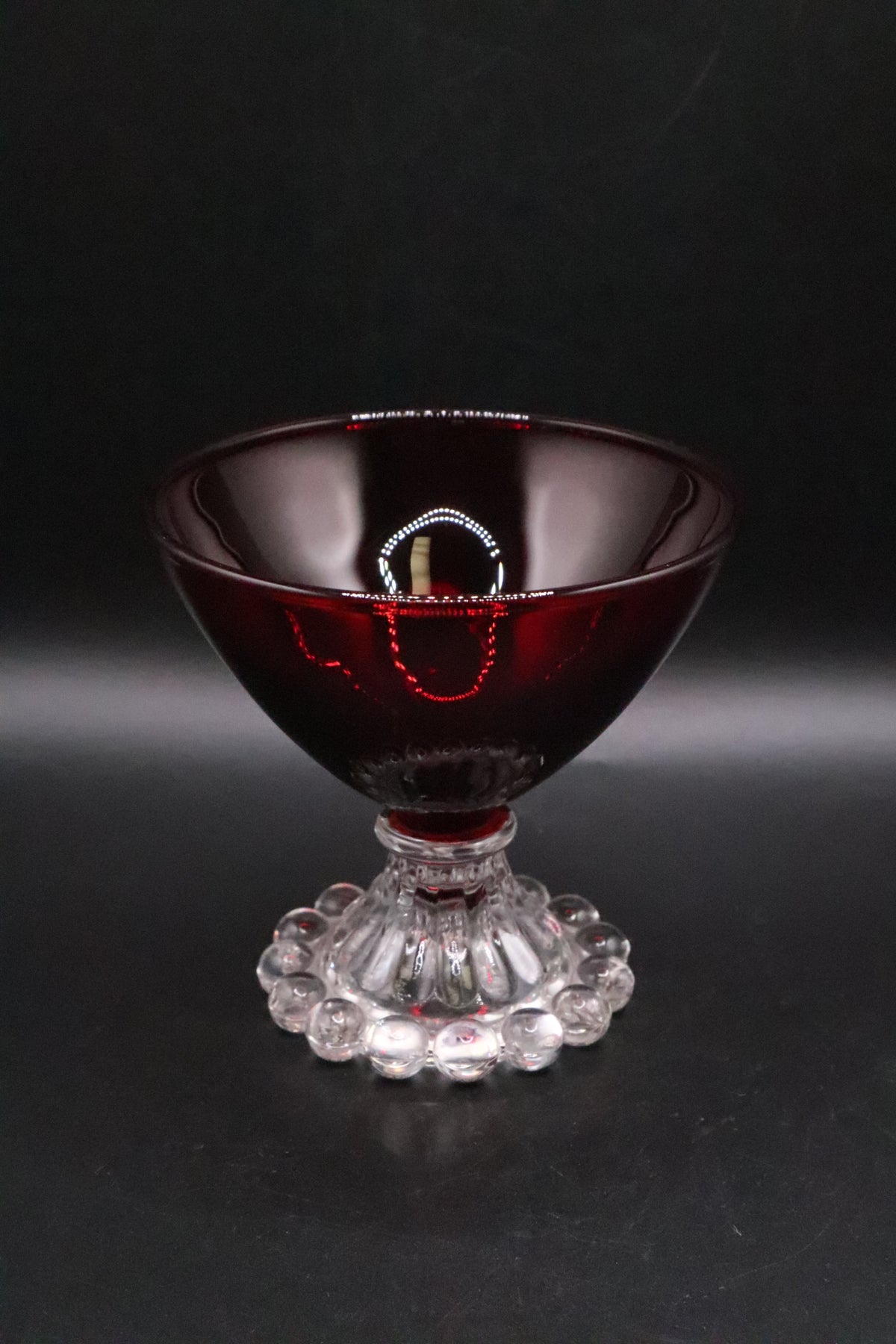RUBY RED BOOPIE SHERBET GLASS ANCHOR HOCKING SET OF 4