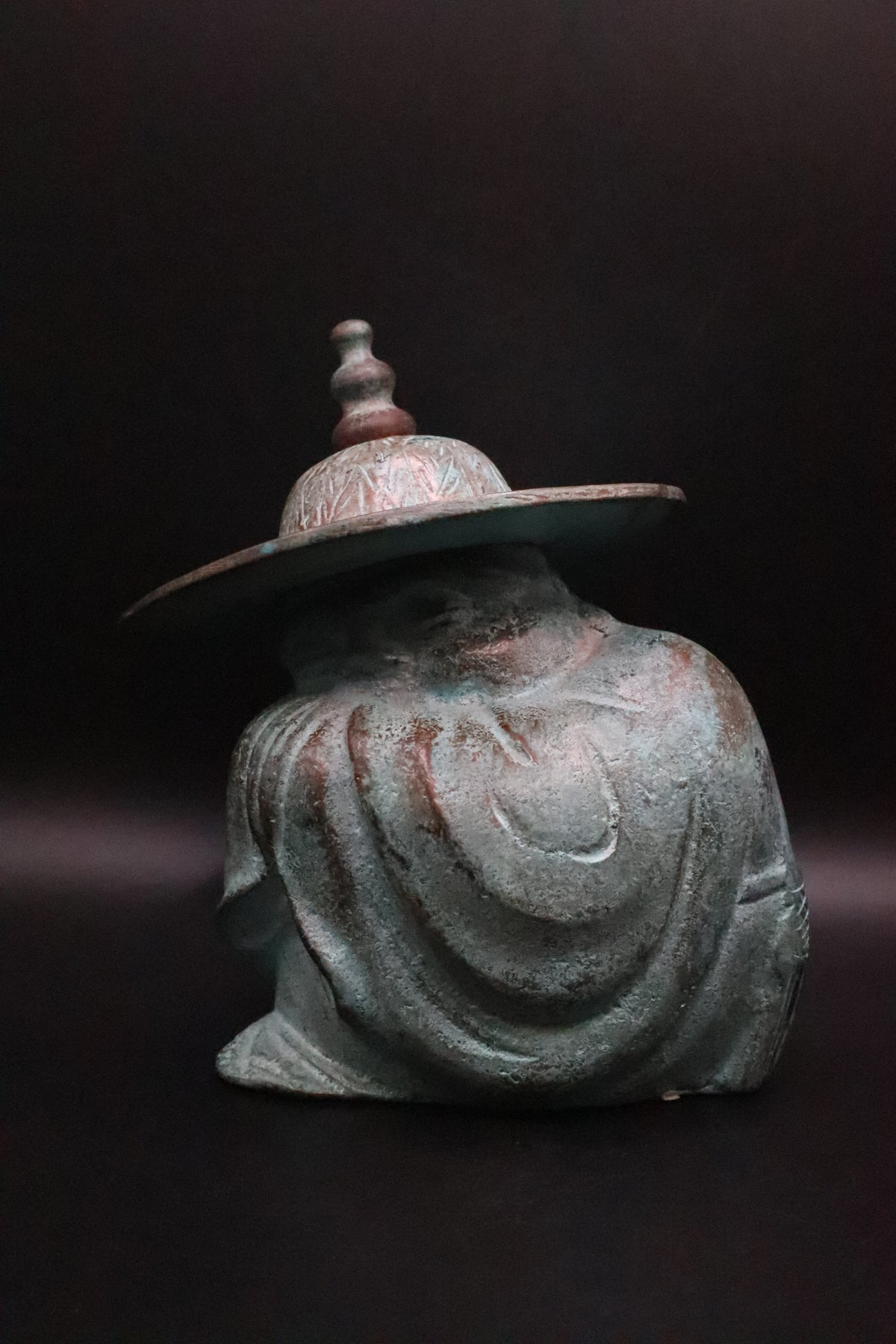 VINTAGE SLEEPING BUDDHA BRASS SCULPTURE
