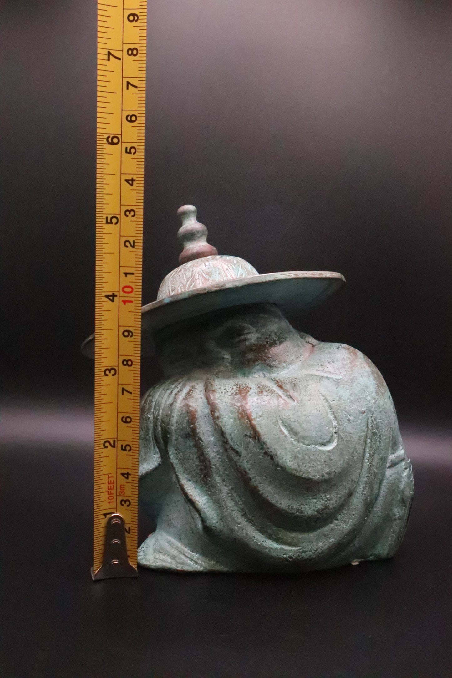 VINTAGE SLEEPING BUDDHA BRASS SCULPTURE