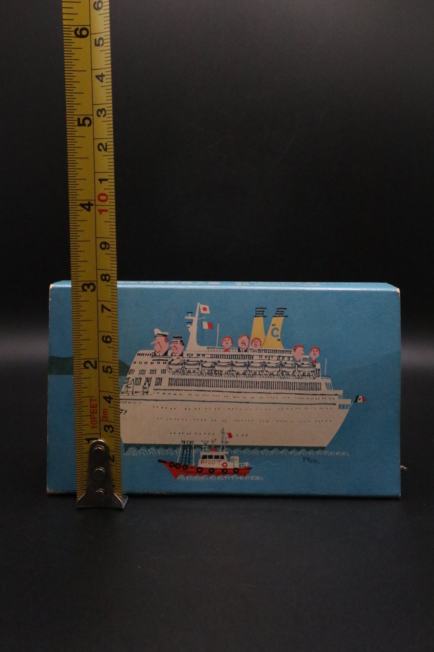 VINTAGE OSAKA BAY PILOT LARGE MATCH BOX KOBE JAPAN