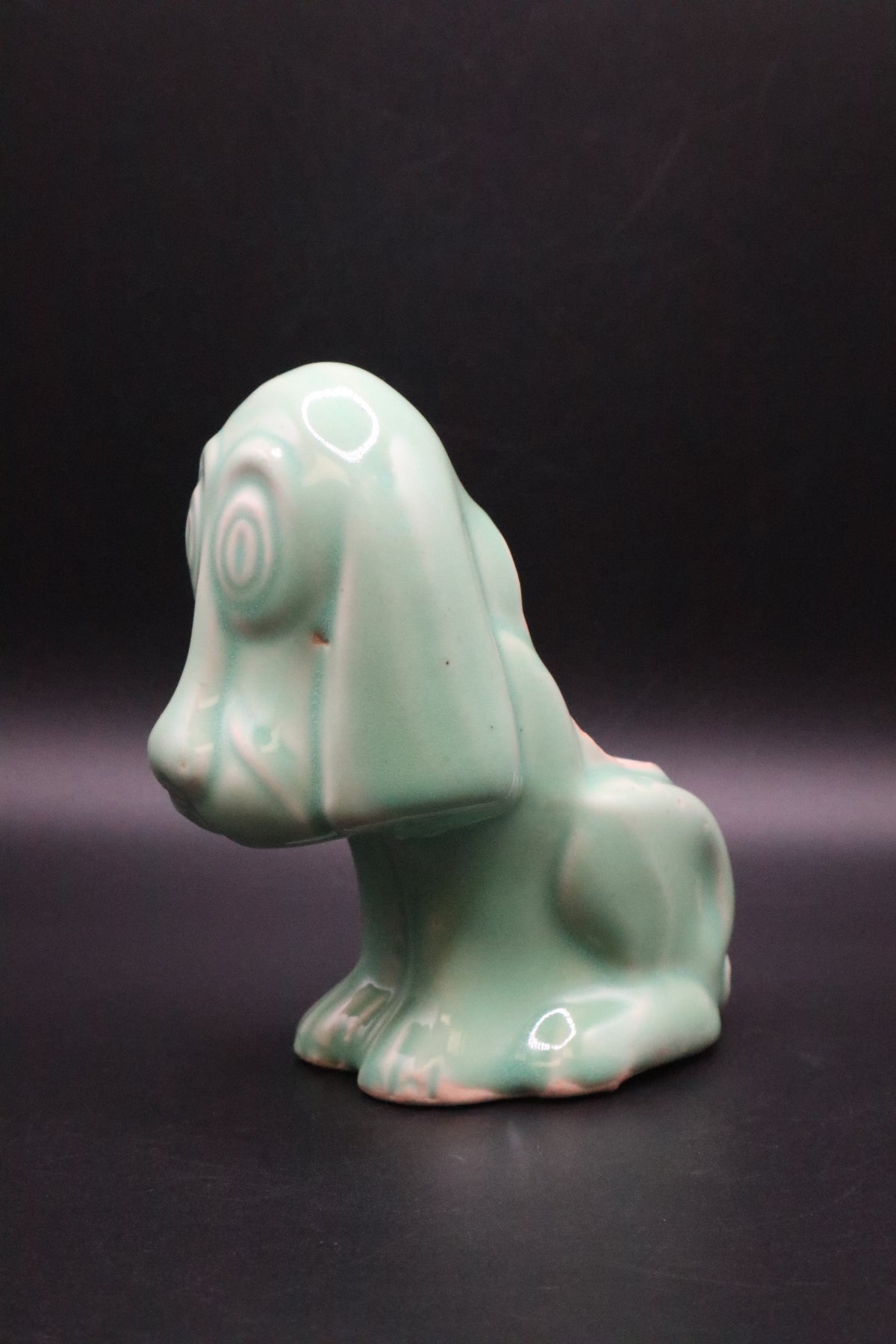 VINTAGE TURQUOISE DOG PLANTER