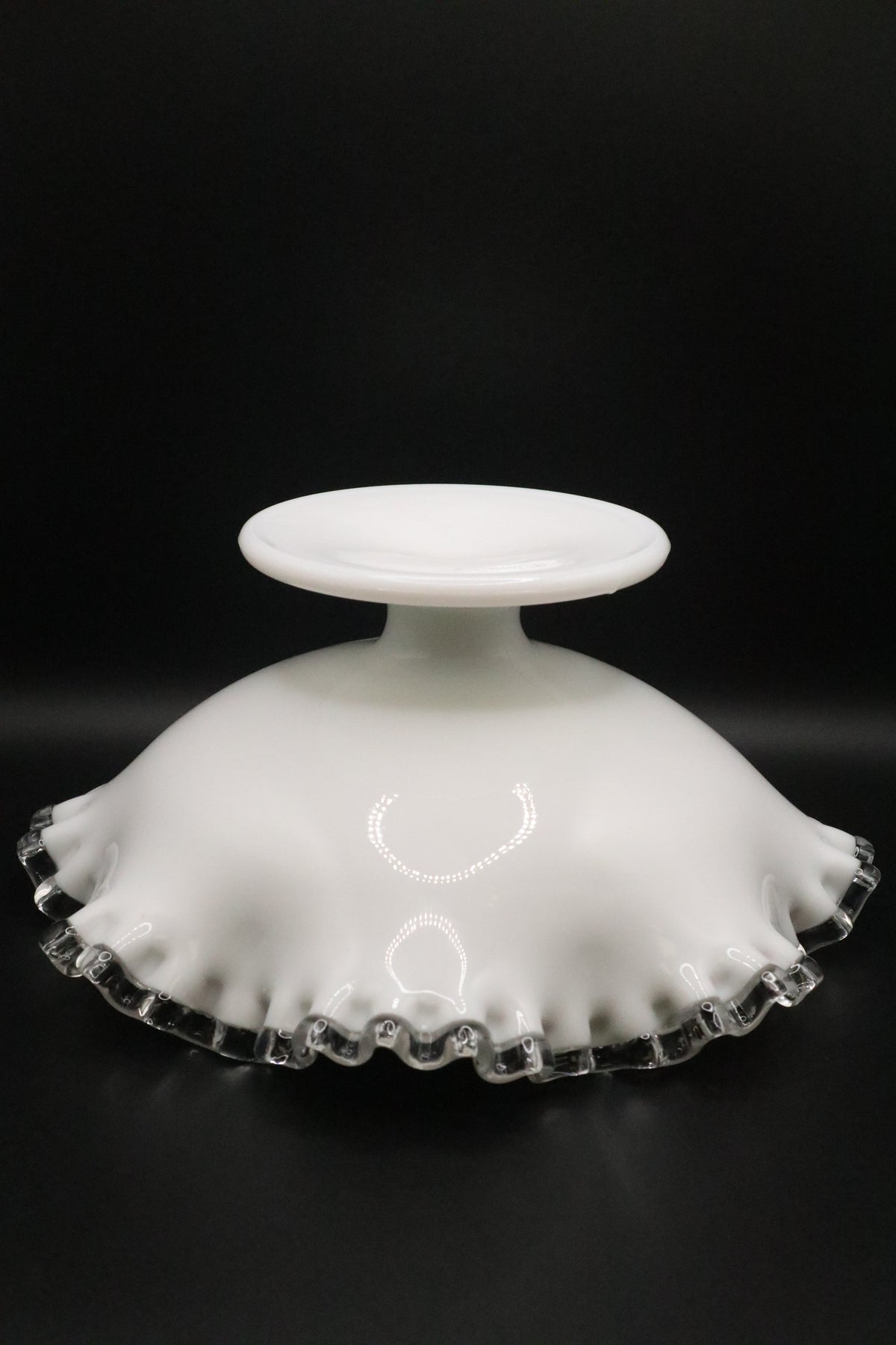 VINTAGE FENTON SILVER CREST FOOTER DISH