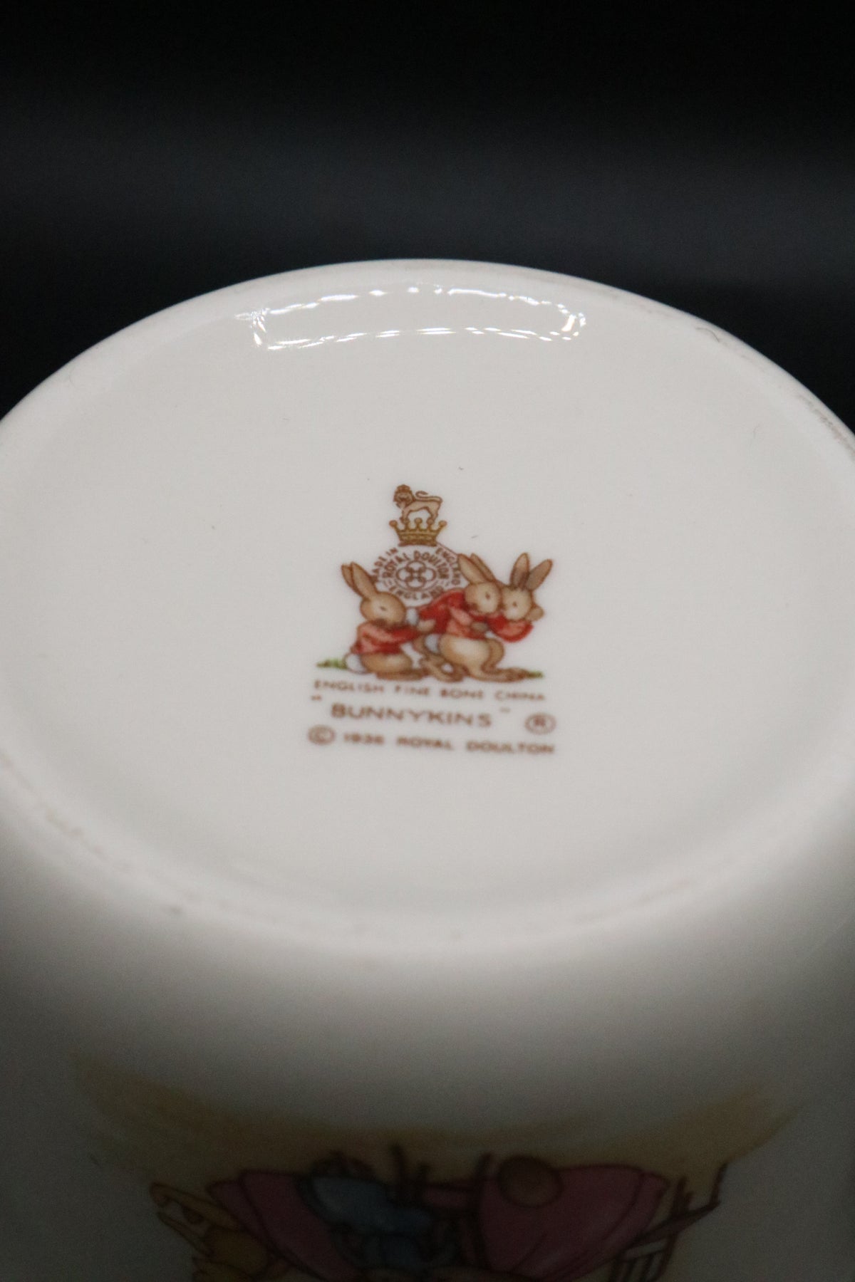 VINTAGE ROYAL DOULTON BUNNYKINS BOWL AND TWOL HANDLED CUP