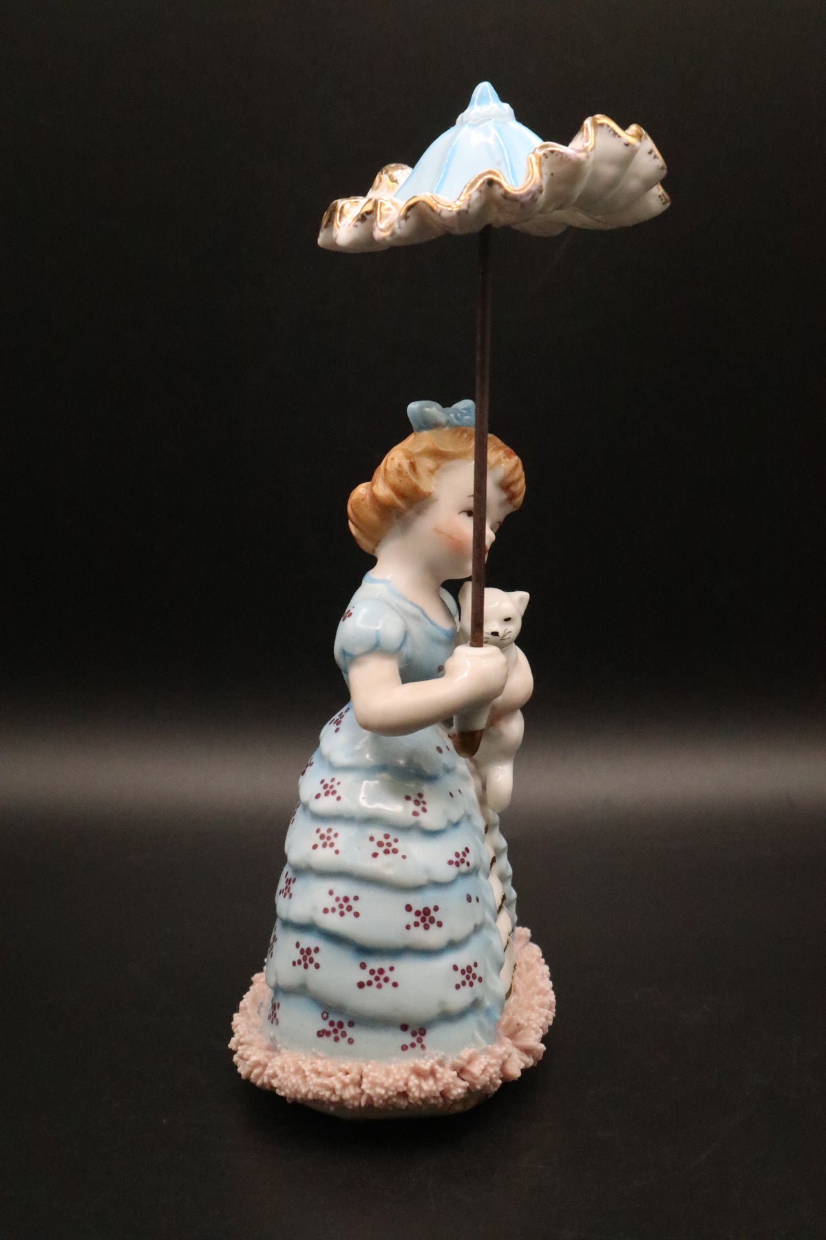 VINTAGE NAPCO VICTORIAN GIRL WITH CAT