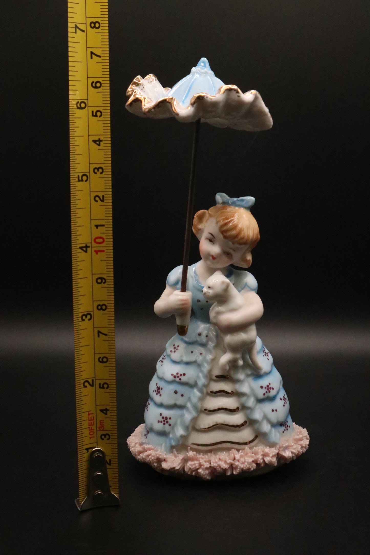 VINTAGE NAPCO VICTORIAN GIRL WITH CAT
