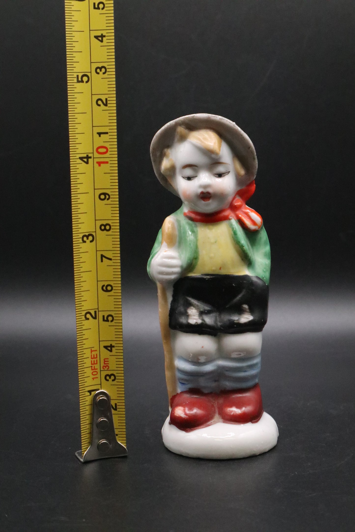 VINTAGE SHEPHERD BOY AND STAFF MADE IN OCCUPIED JAPAN