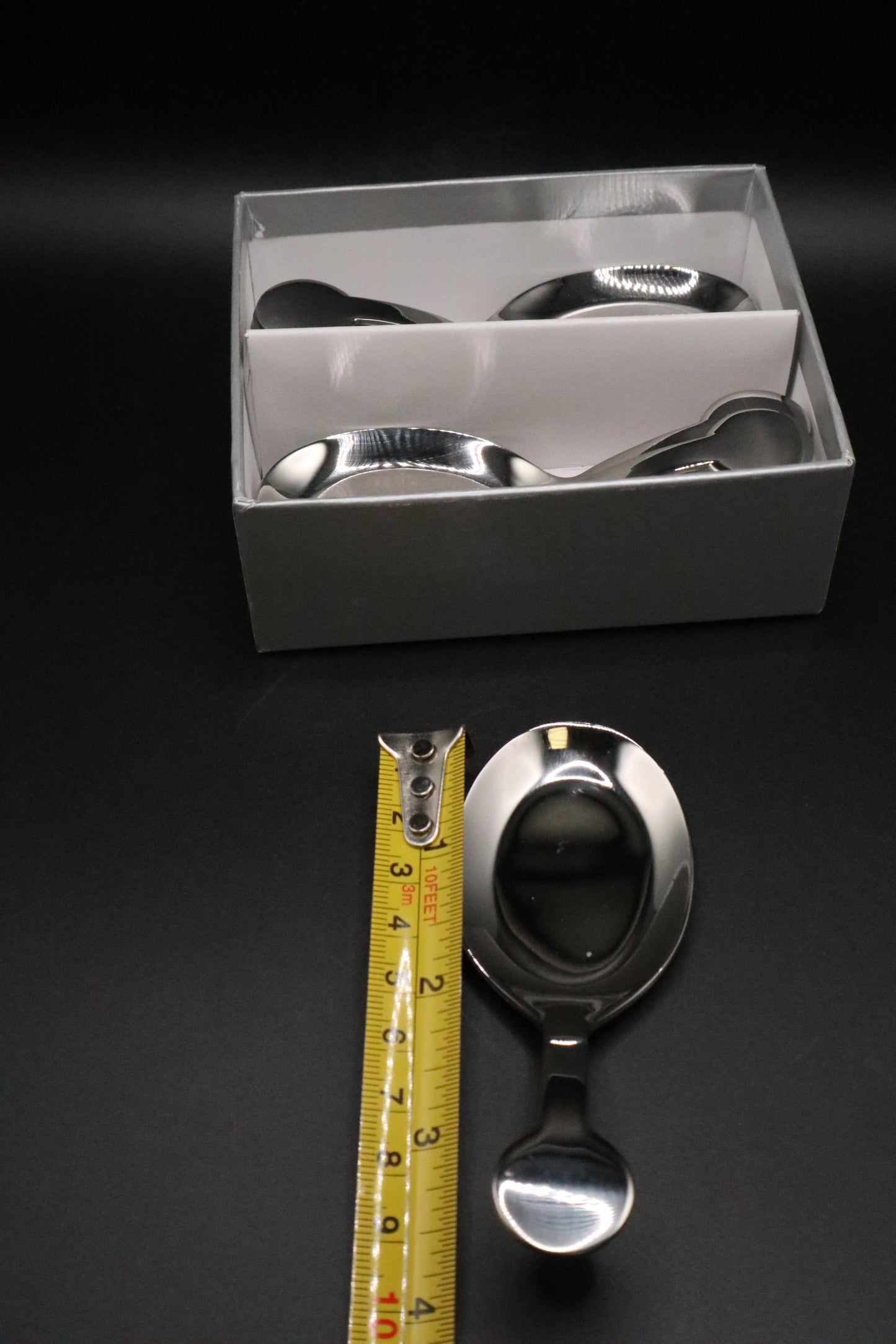 CRATE AND BARREL TASTING SPOONS SET OF 2