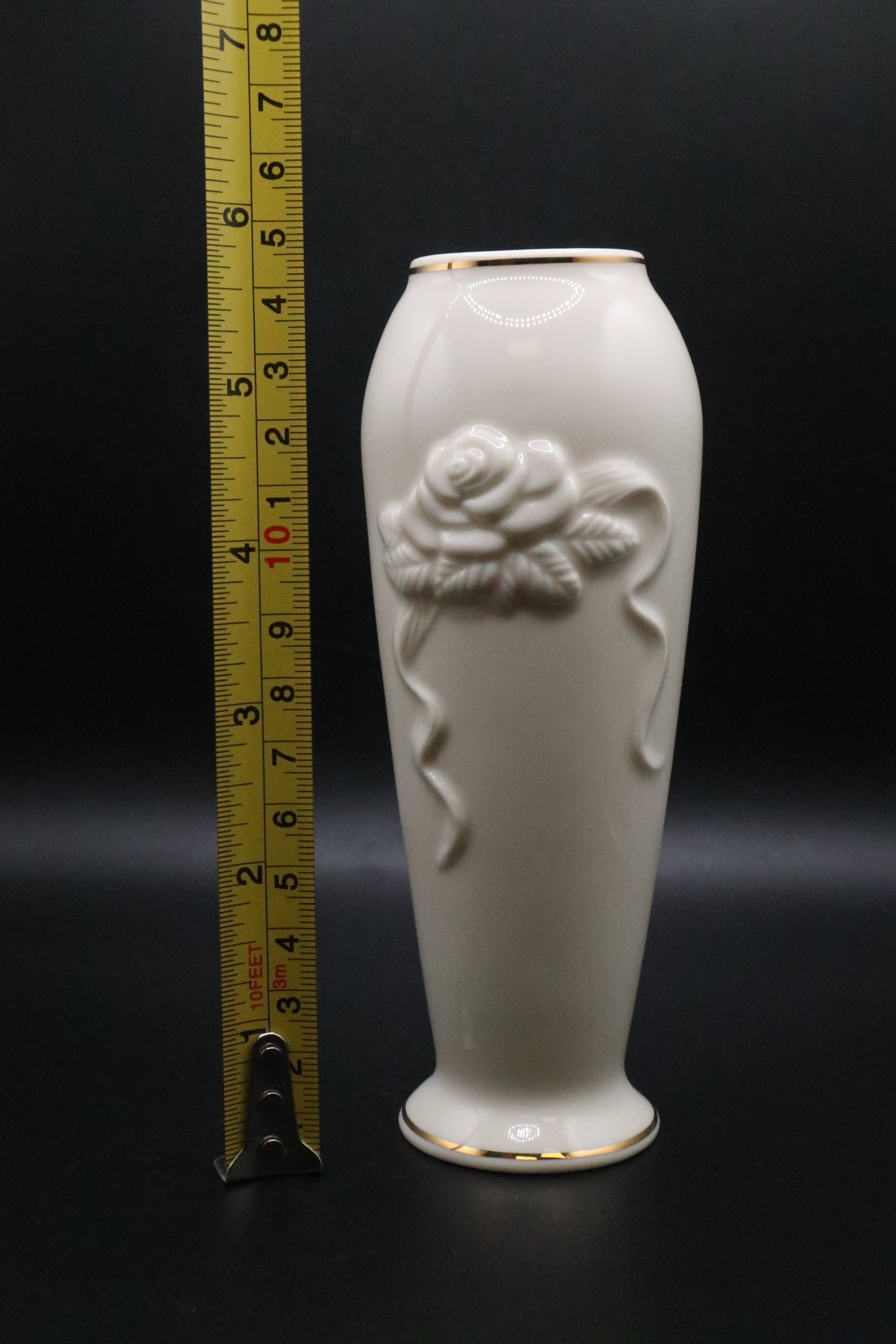 LENOX IVORY SMALL ROSE BUD VASE
