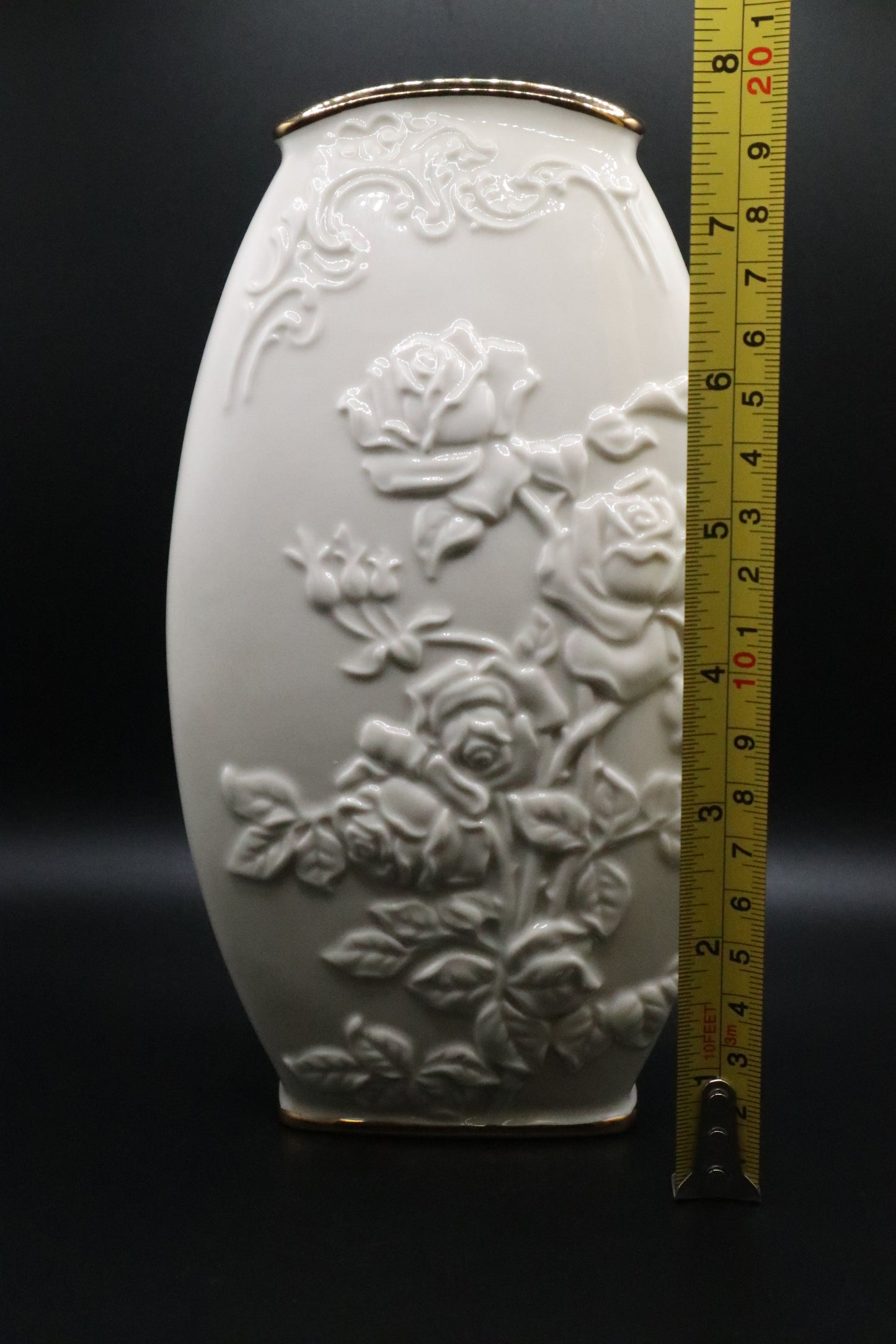LENOX ROSE COLLECTION RECTANGULAR VASE