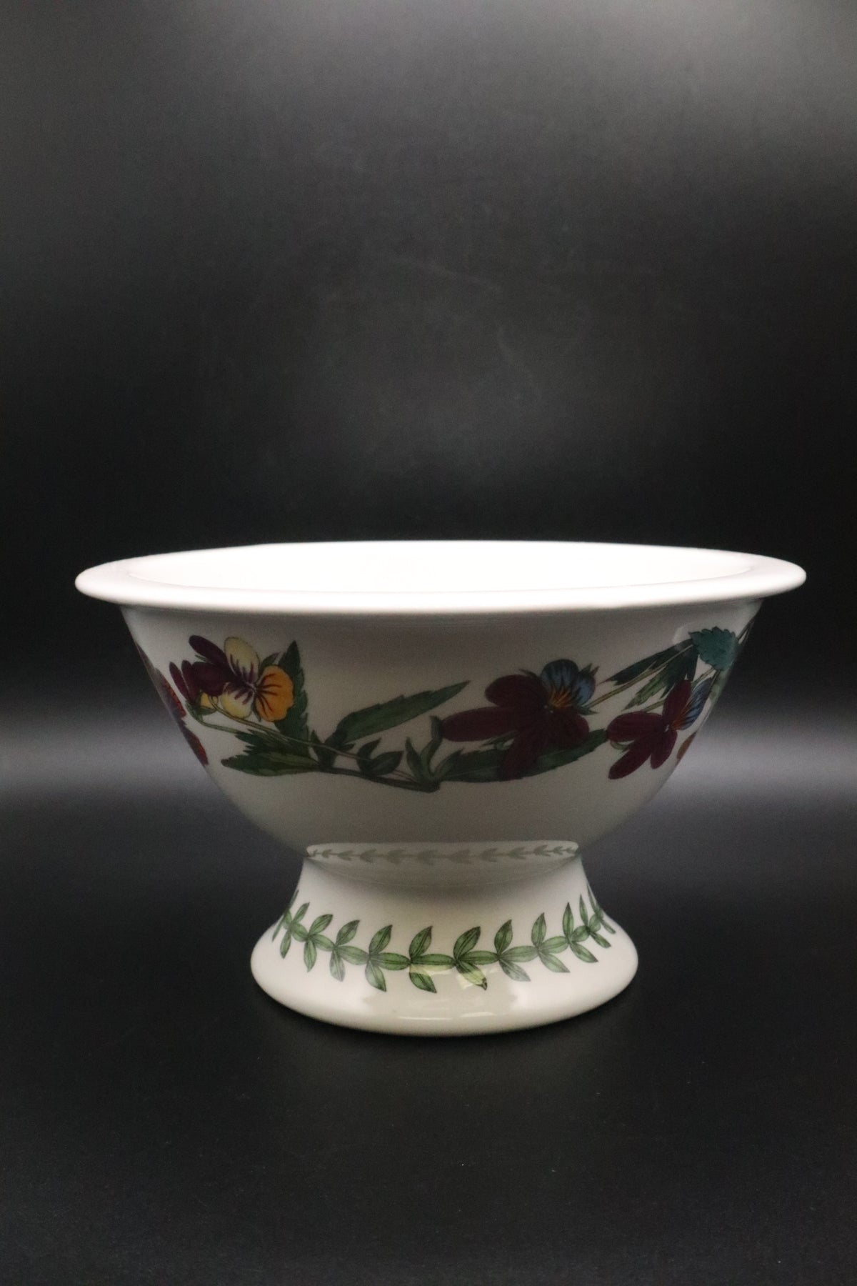 PORTMEIRION BOTANIC GARDEN SOVEREIGN SHAPE RIM FOOTED SORBET POTPOURRI