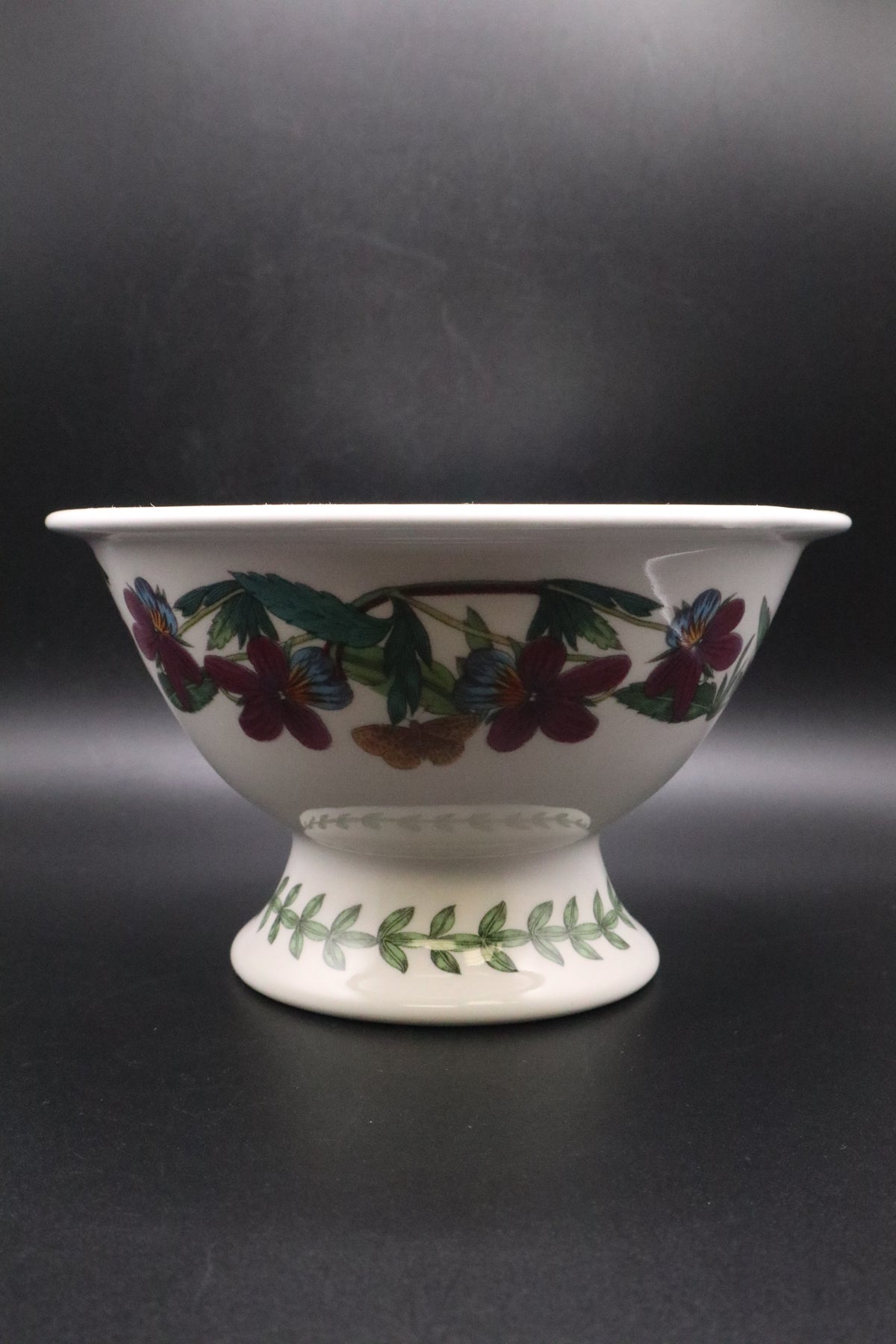 PORTMEIRION BOTANIC GARDEN SOVEREIGN SHAPE RIM FOOTED SORBET POTPOURRI