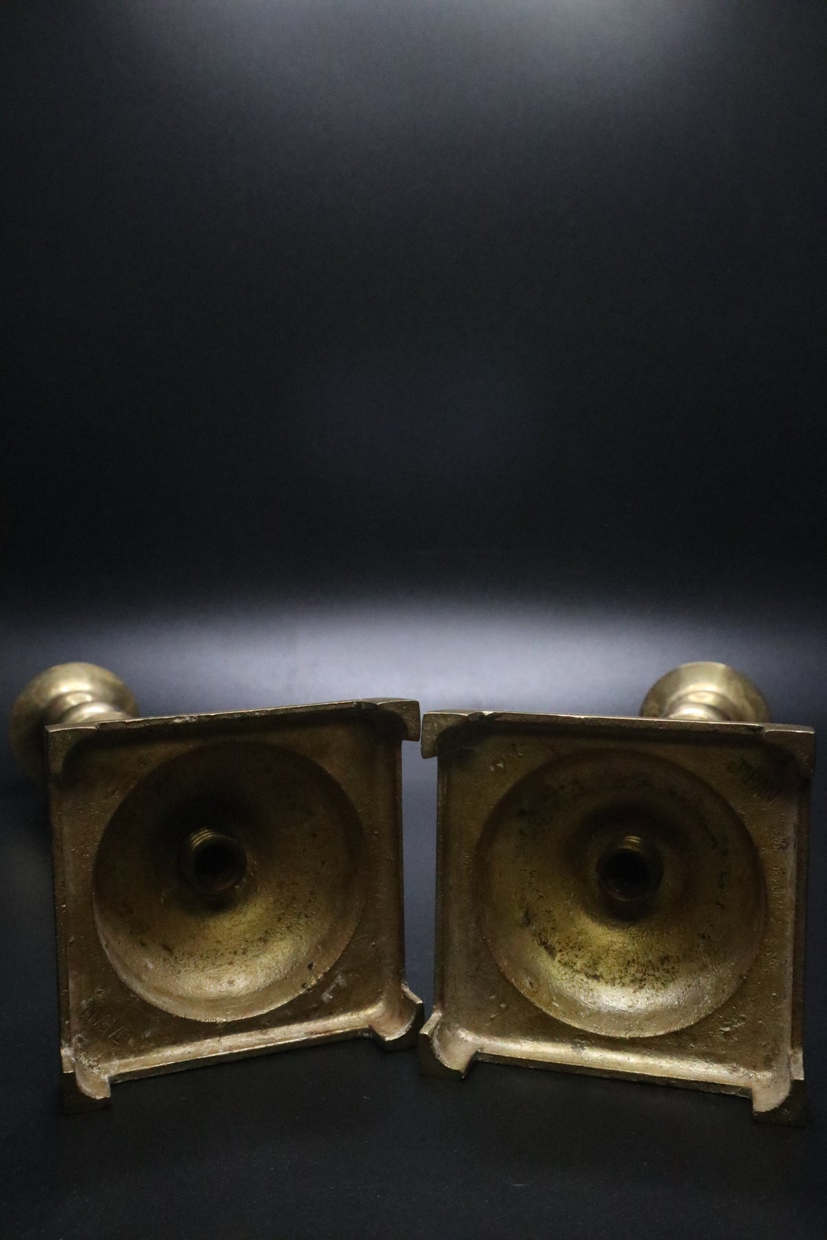 VINTAGE BRASS MADE IN JAPAN CANDLE STICKS (SET OF 2)