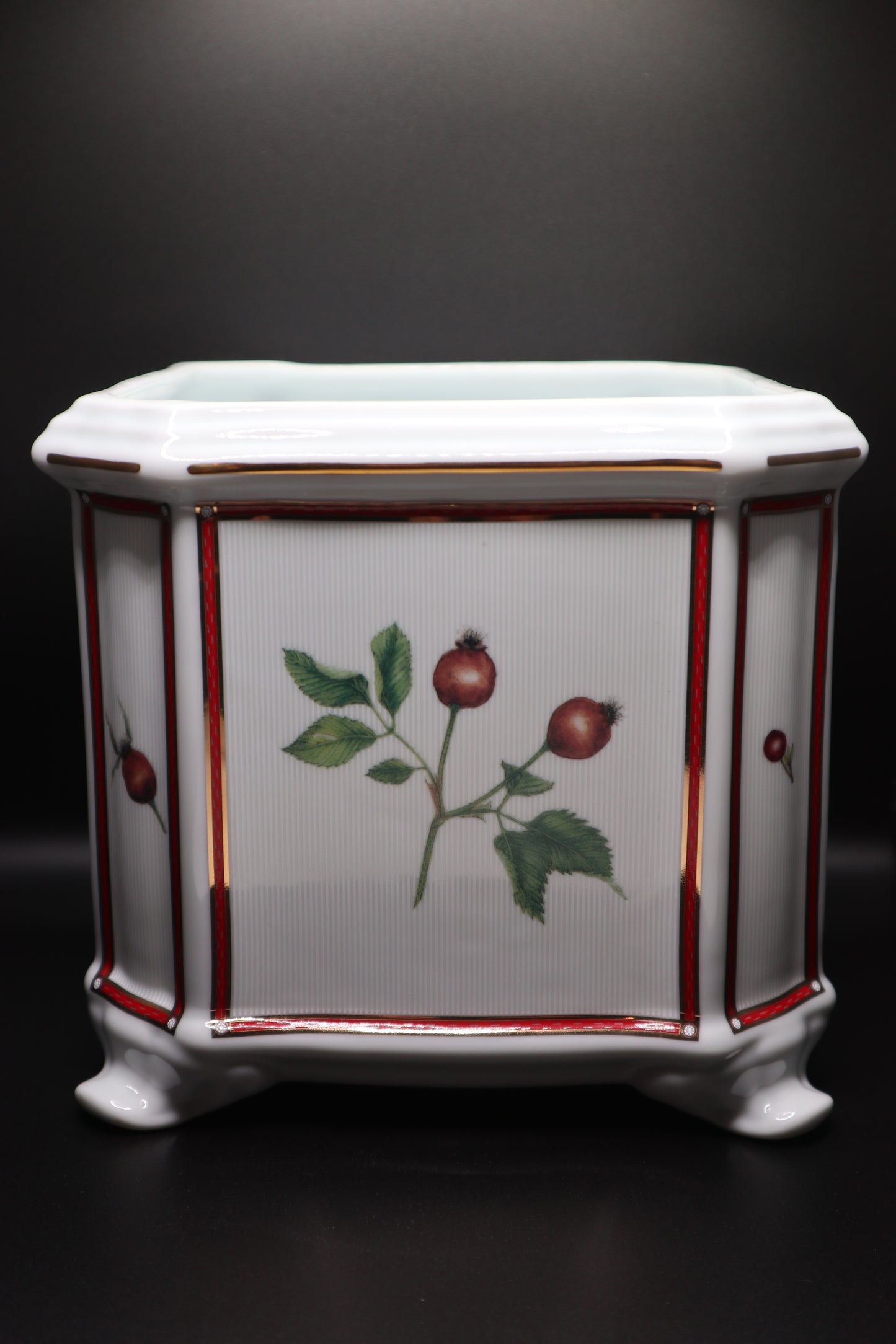 "WINTER BERRY" COLLECTION CACHEPOT BY FITZ & FLOYD