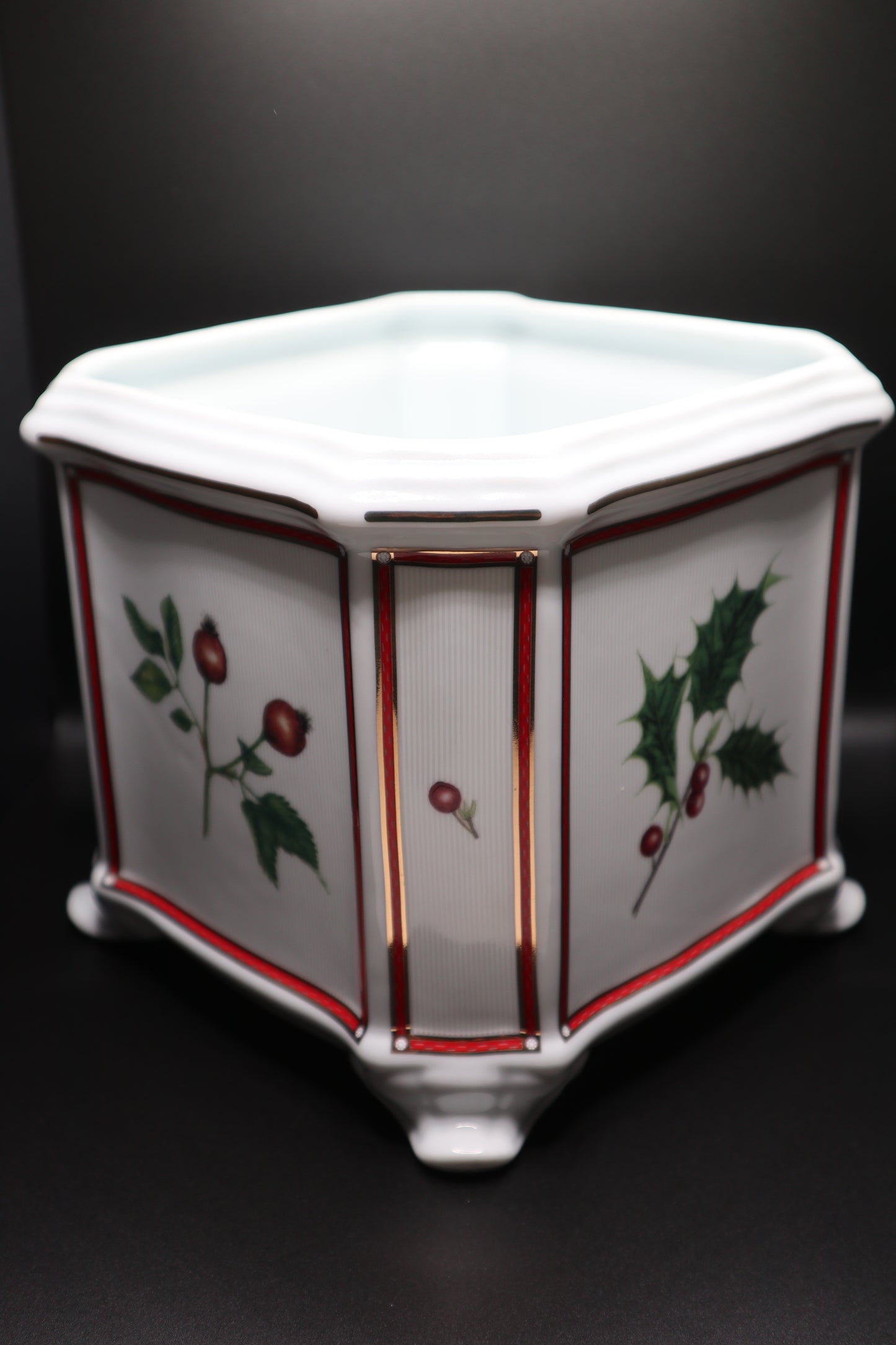 "WINTER BERRY" COLLECTION CACHEPOT BY FITZ & FLOYD