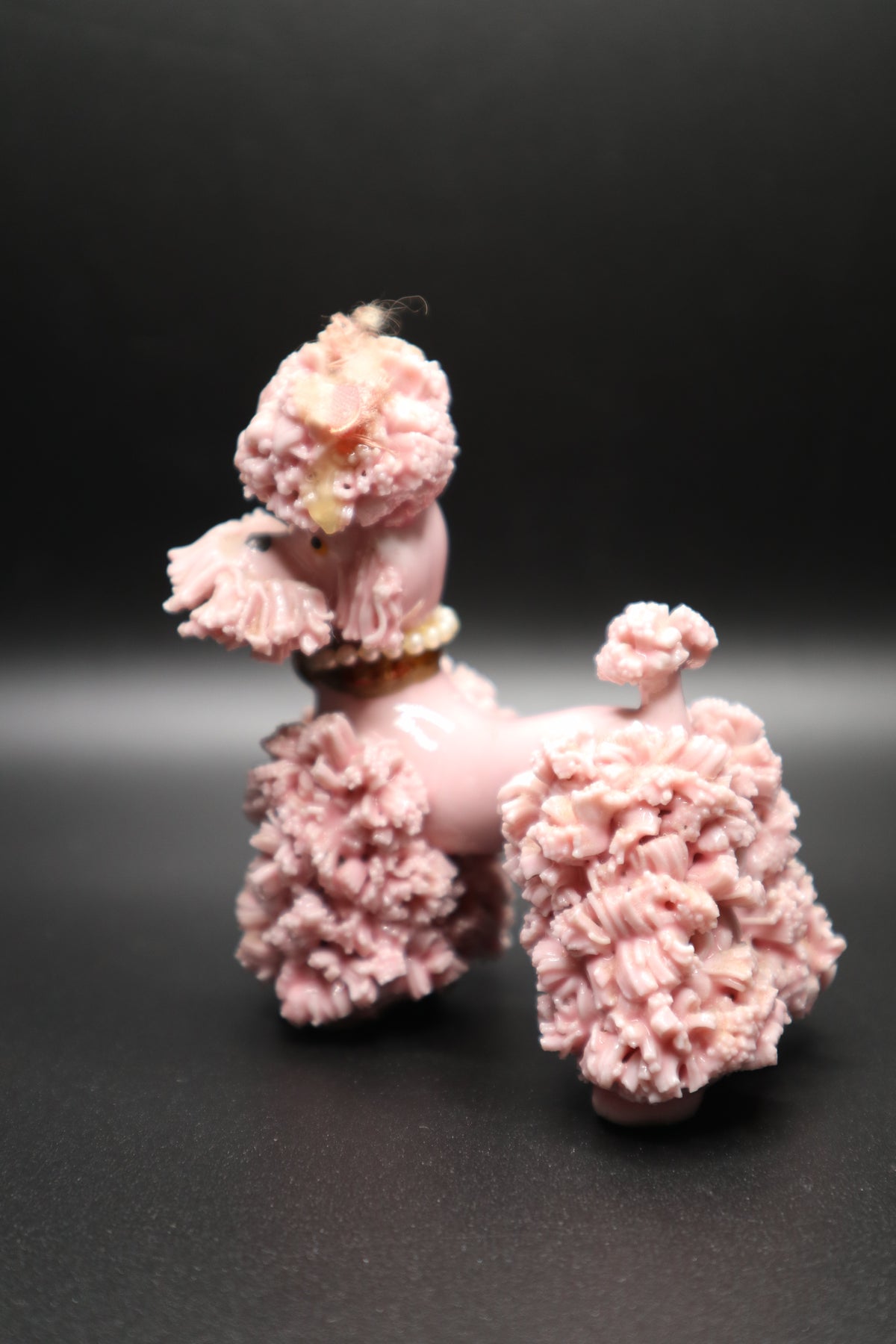 VINTAGE SPAGHETTI PINK POODLE