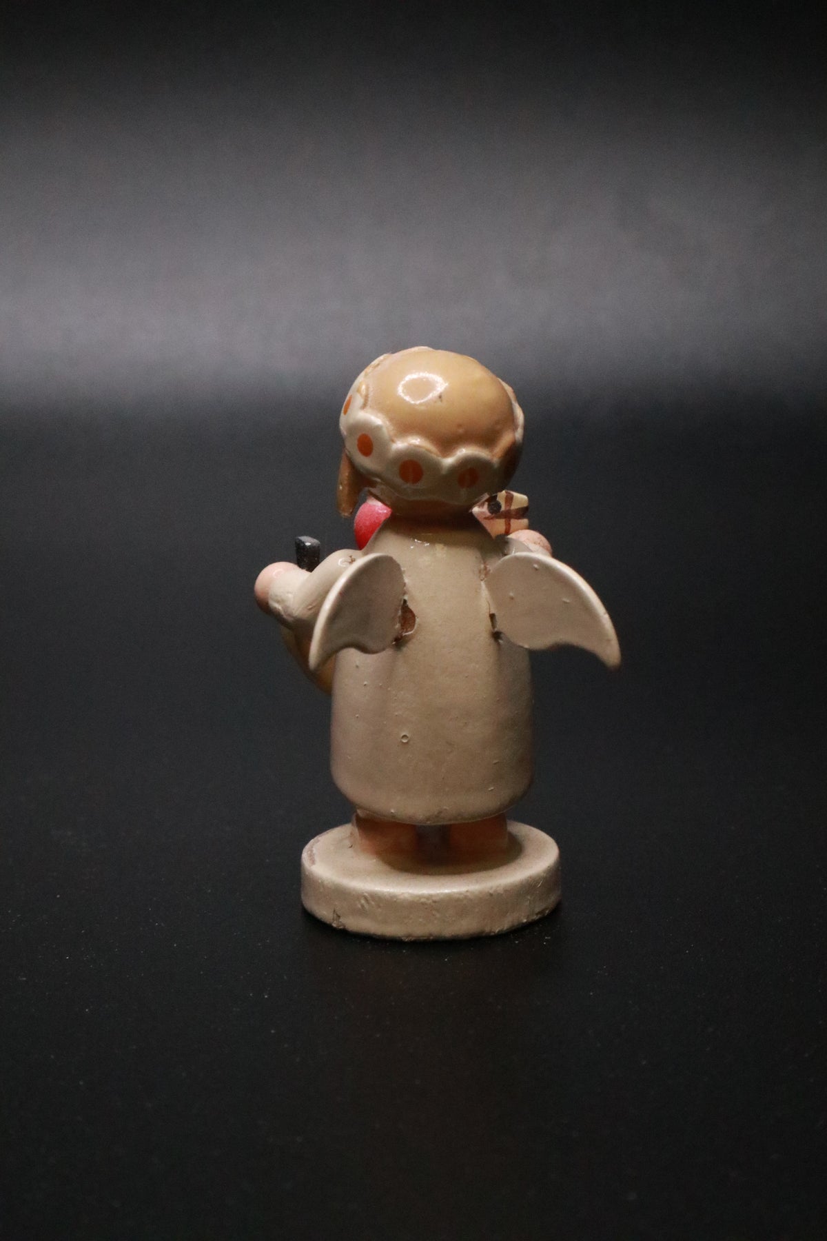 WENDT AND KüHN GERMAN "MARGUERITE ANGEL" FIGURINE "ROCKING HORSE"