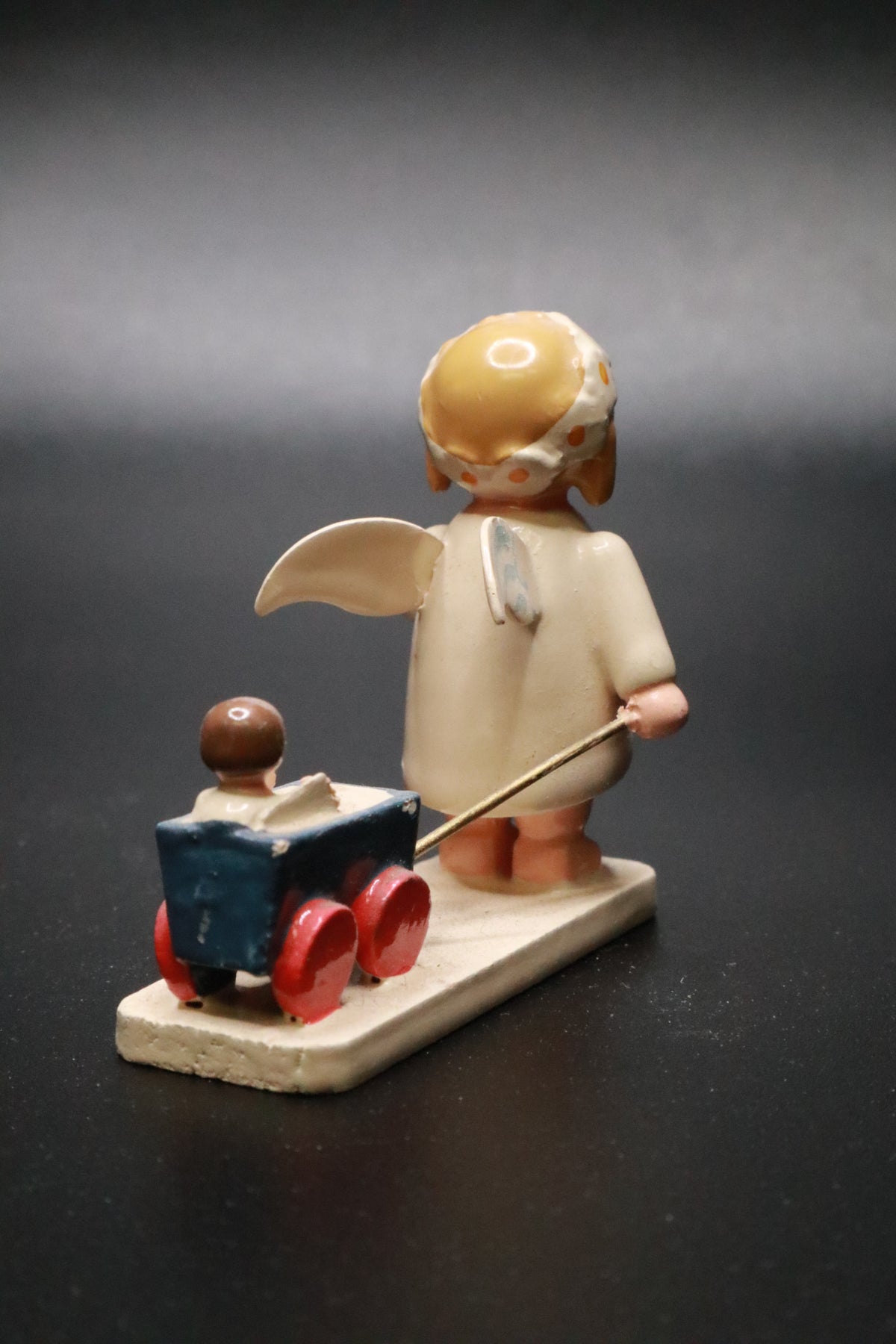 WENDT AND KüHN GERMAN "MARGUERITE ANGEL" FIGURINE "DOLL CARRIAGE"