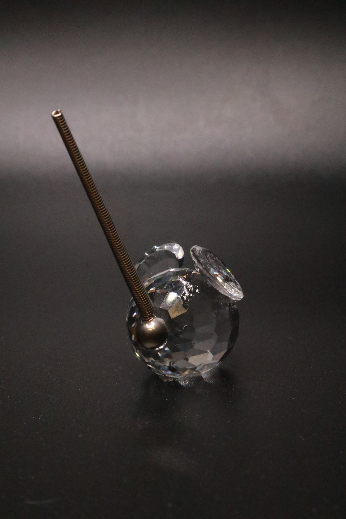 VINTAGE SWAROVSKI CRYSTAL MINI MOUSE WITH SPRING TAIL "AS IS"